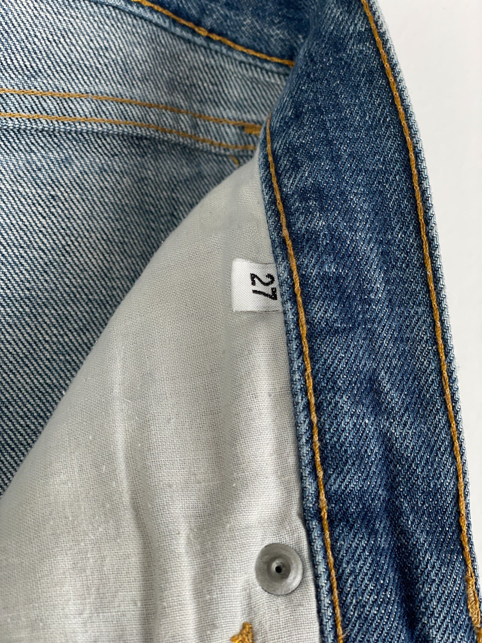 Helmut Lang 1990s Washed Distressed Denim Jeans Size 42" / US 20 - 14 Thumbnail