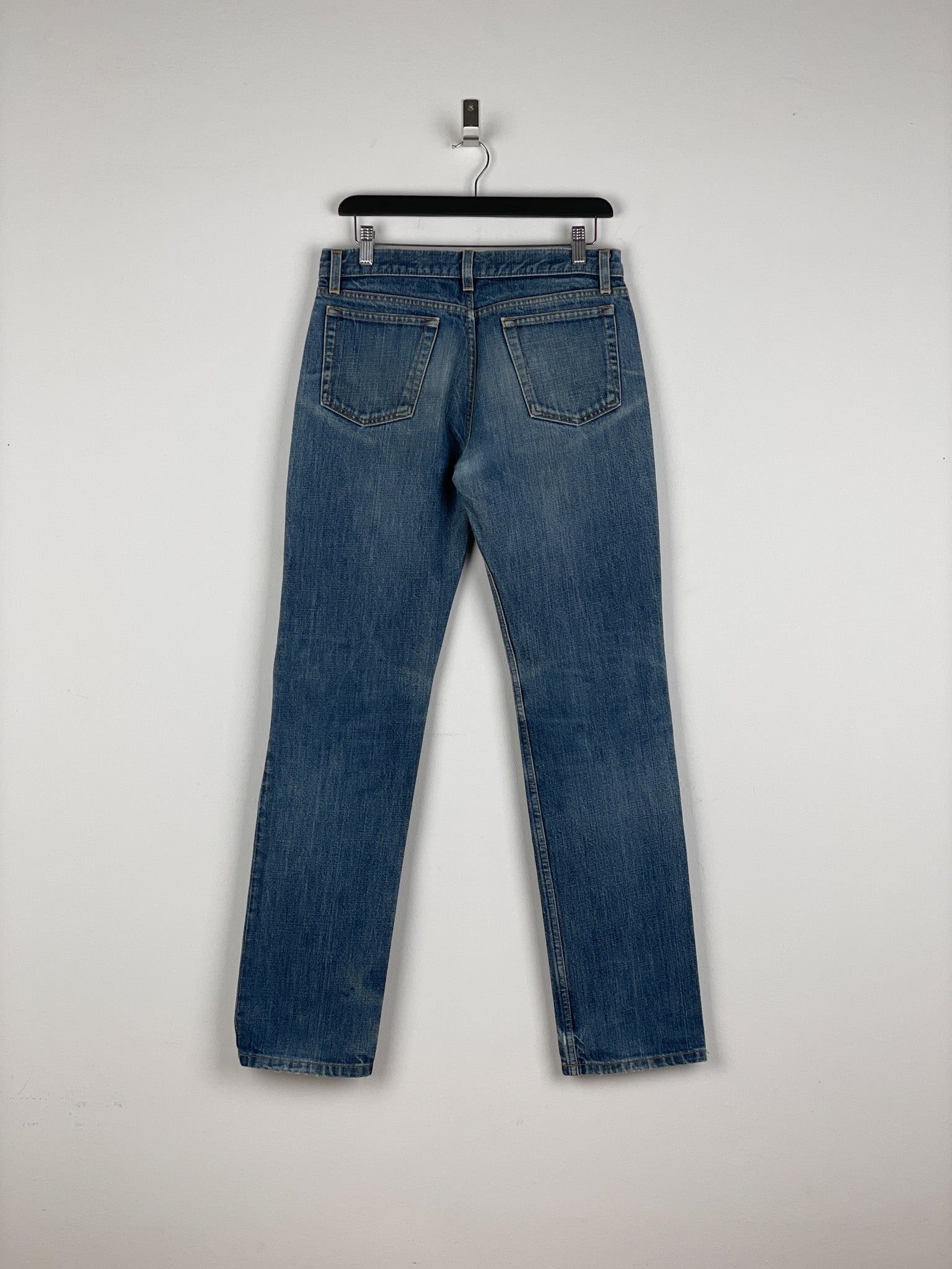 Helmut Lang 1990s Washed Distressed Denim Jeans Size 42" / US 20 - 2 Thumbnail