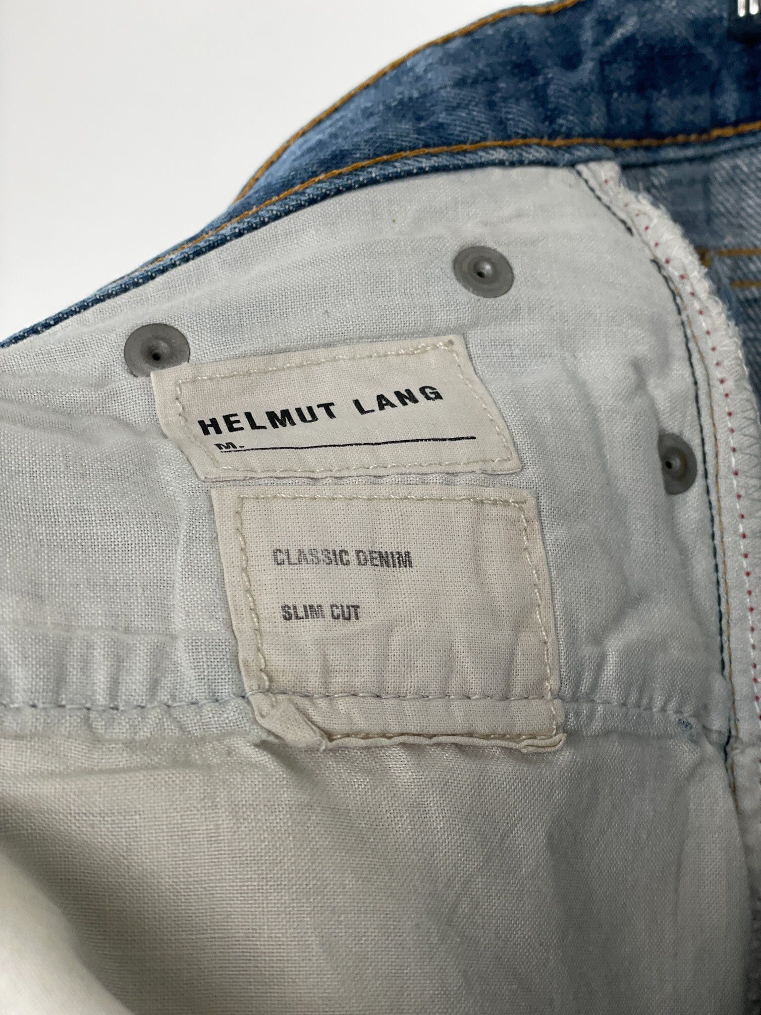 Helmut Lang 1990s Washed Distressed Denim Jeans Size 42" / US 20 - 13 Thumbnail