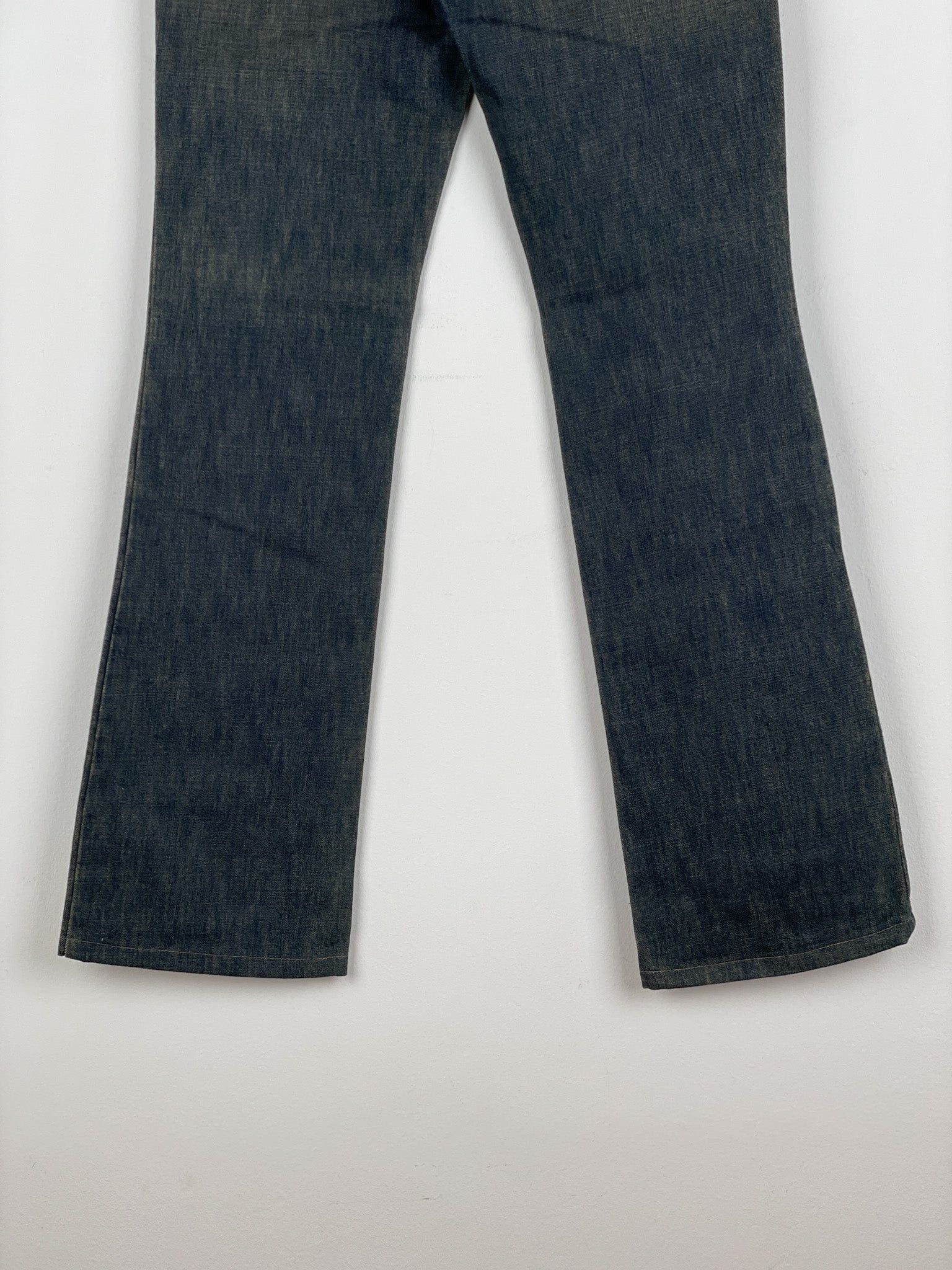 Gucci by Tom Ford SS02 Flared Sanded Bootcut Denim Jeans Size 32" / US 10 / IT 46 - 12 Thumbnail