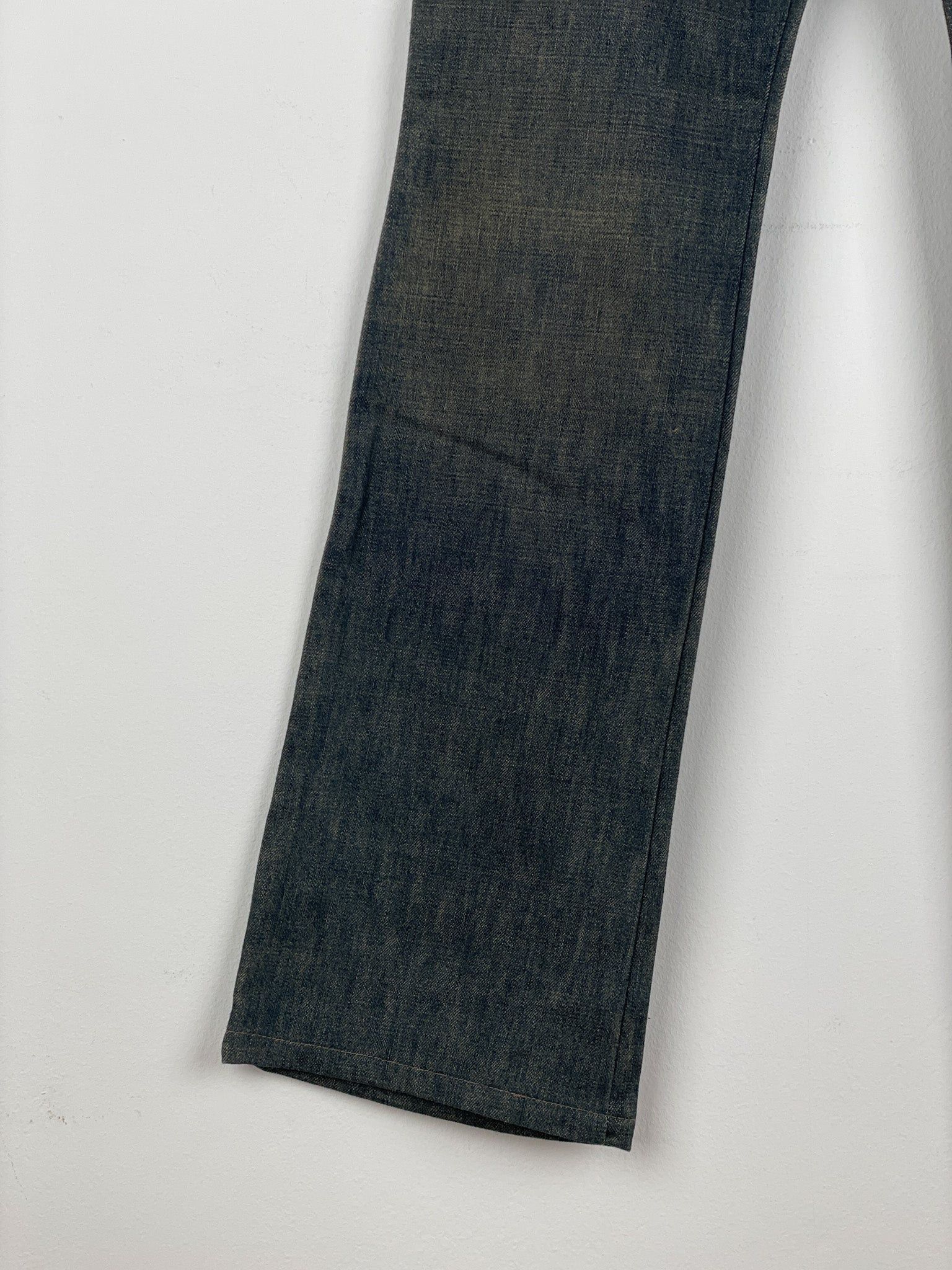 Gucci by Tom Ford SS02 Flared Sanded Bootcut Denim Jeans Size 32" / US 10 / IT 46 - 17 Thumbnail