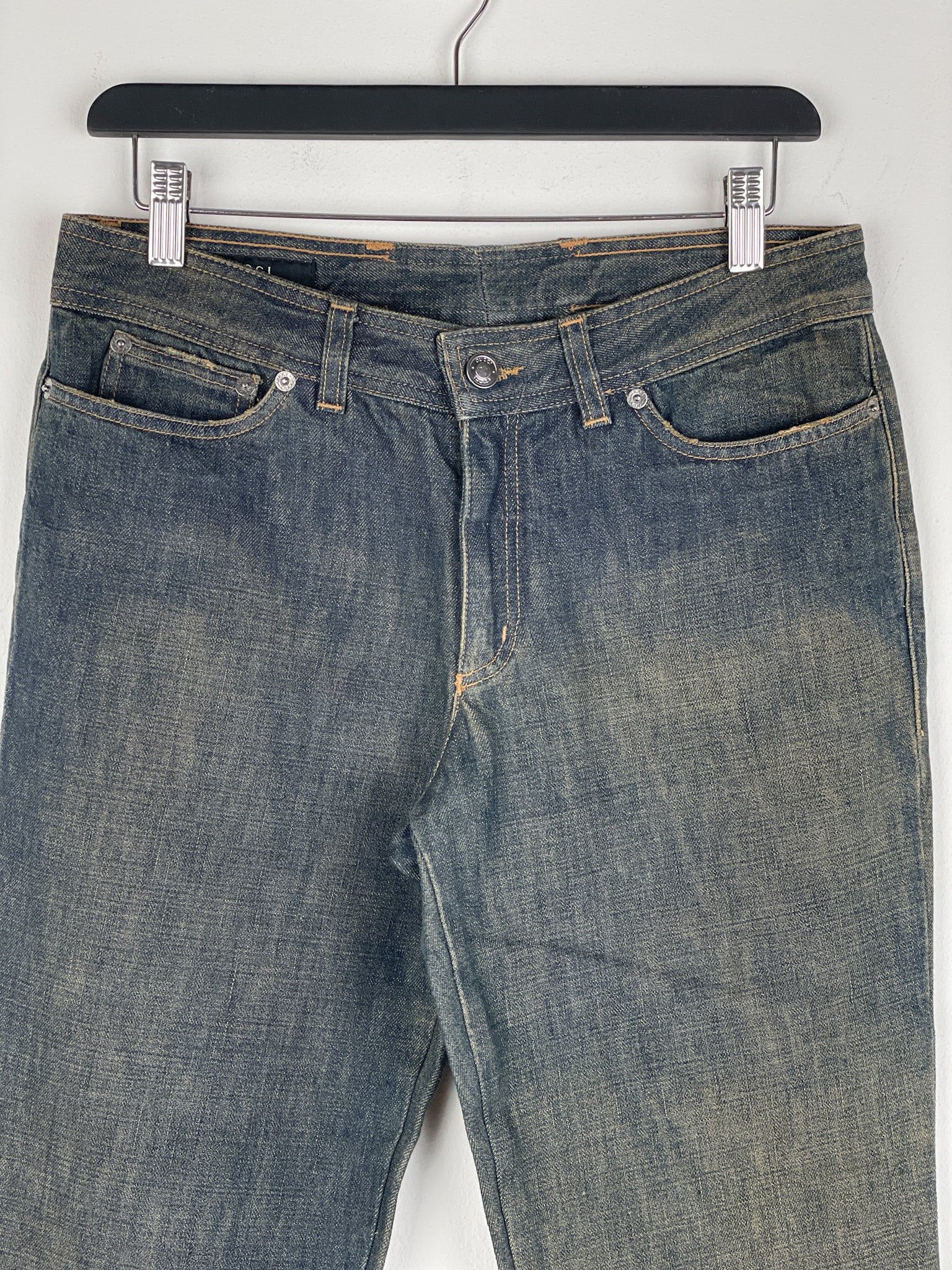 Gucci by Tom Ford SS02 Flared Sanded Bootcut Denim Jeans Size 32" / US 10 / IT 46 - 3 Thumbnail