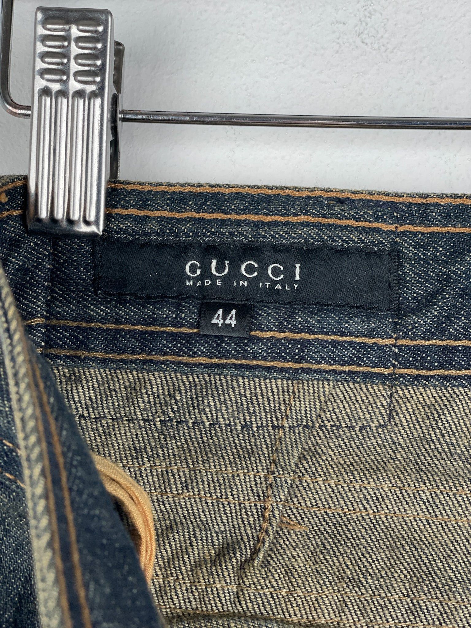 Gucci by Tom Ford SS02 Flared Sanded Bootcut Denim Jeans Size 32" / US 10 / IT 46 - 16 Thumbnail