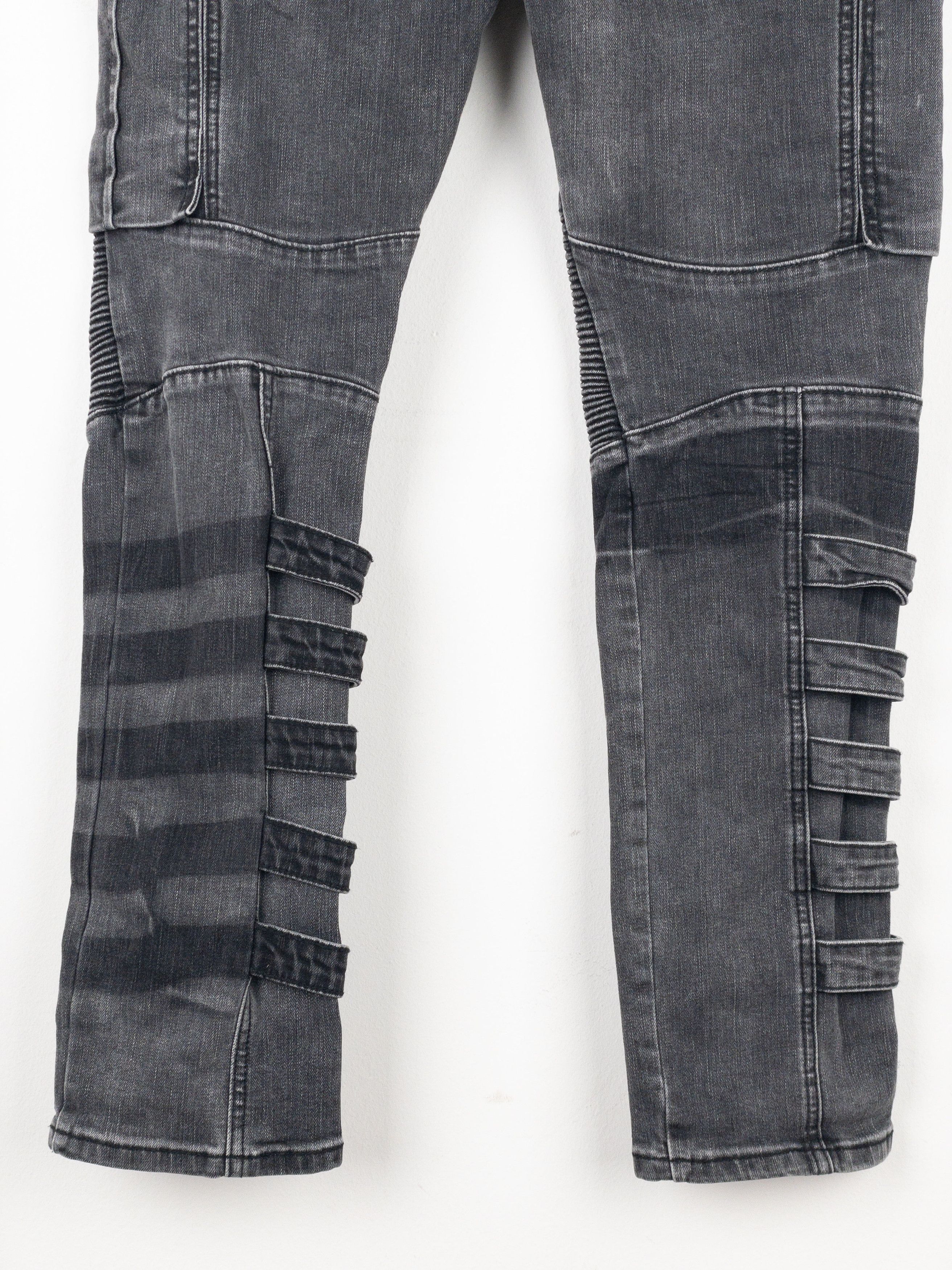 Balmain Bondage-Strap Biker Cargo Denim Jeans Size US 31 - 7 Thumbnail