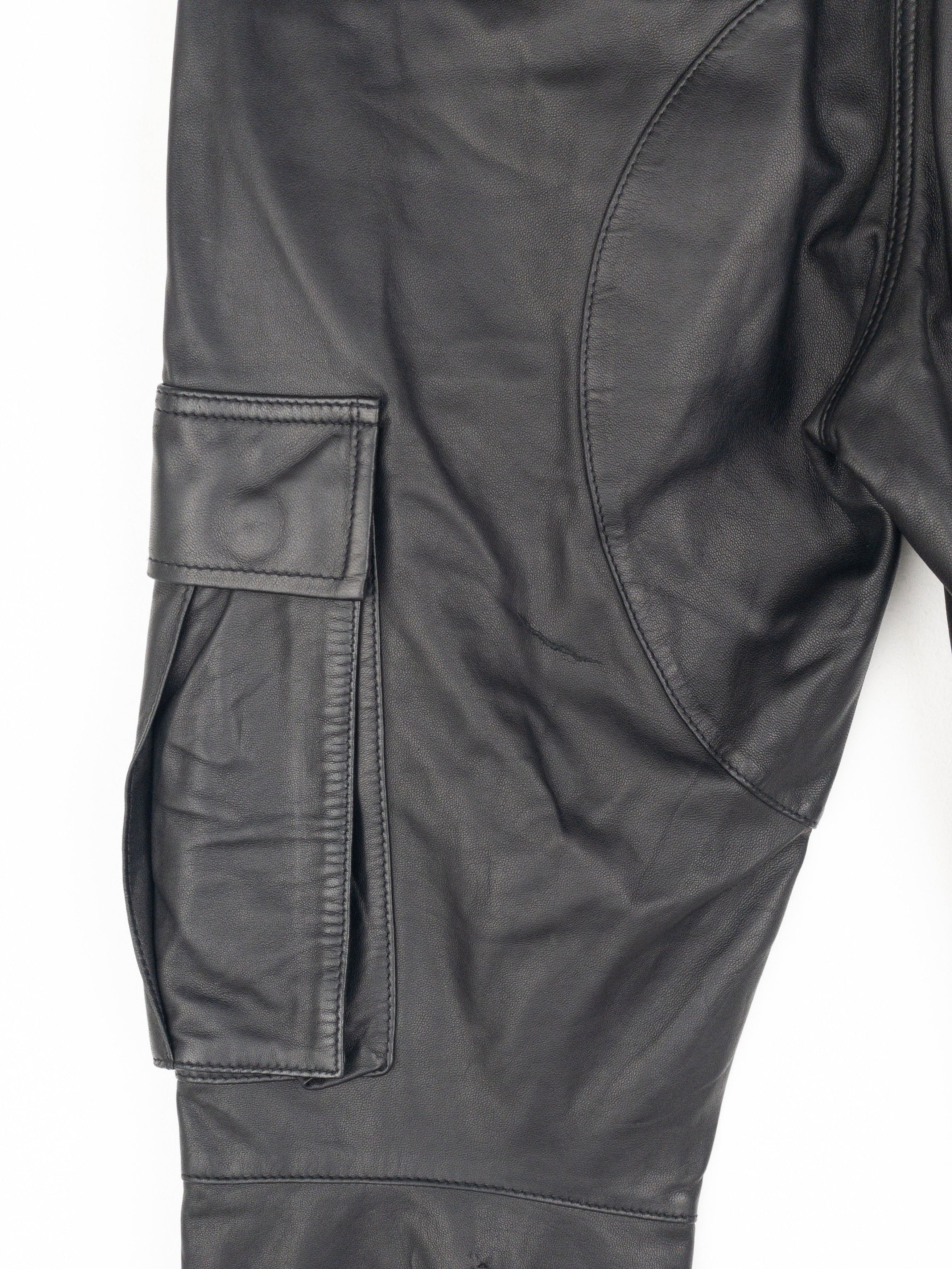 Balmain by Decarnin SS10 Leather Cargo Biker Pants Size 26" / US 2 / IT 38 - 7 Thumbnail
