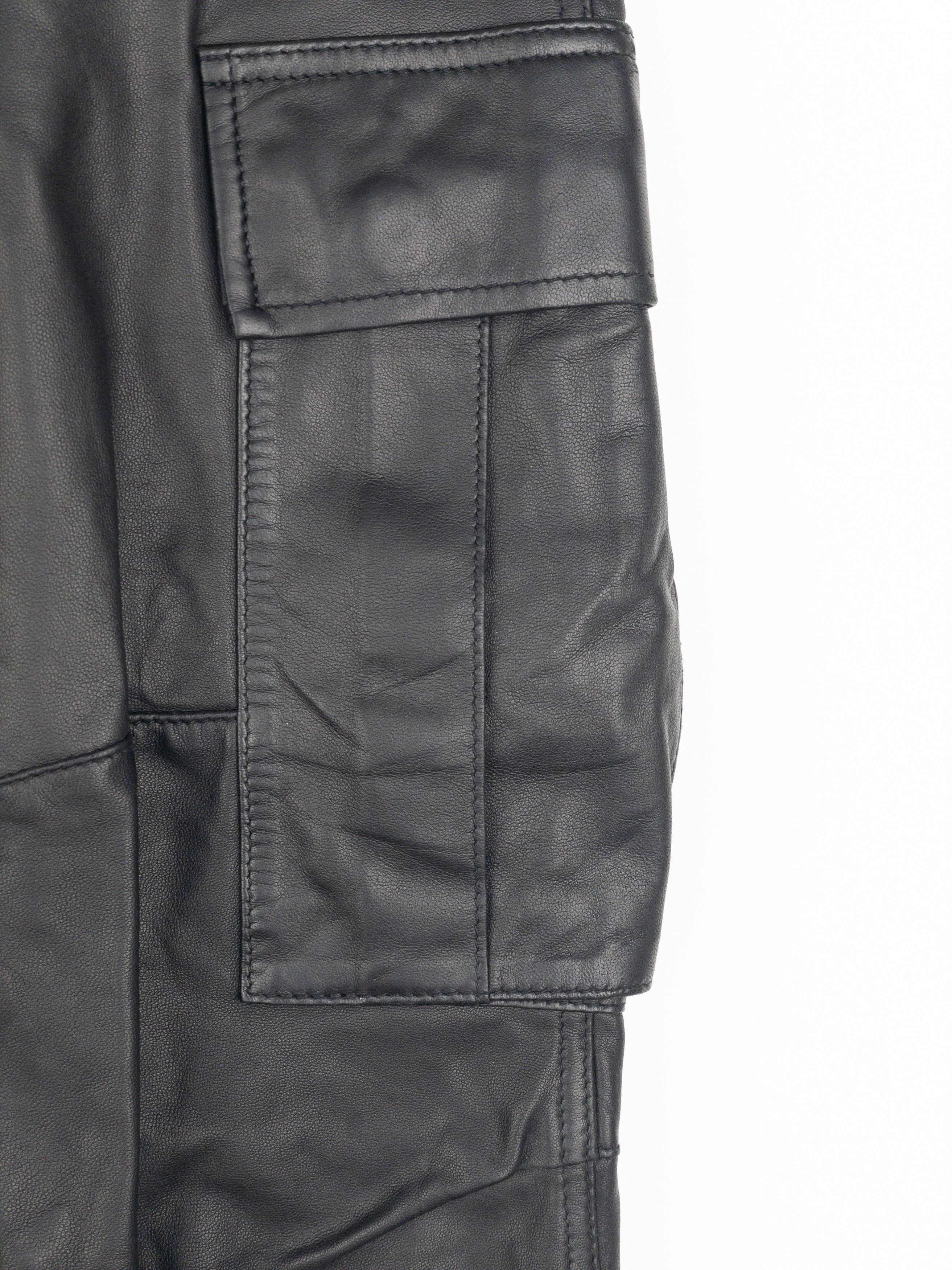Balmain by Decarnin SS10 Leather Cargo Biker Pants Size 26" / US 2 / IT 38 - 5 Thumbnail
