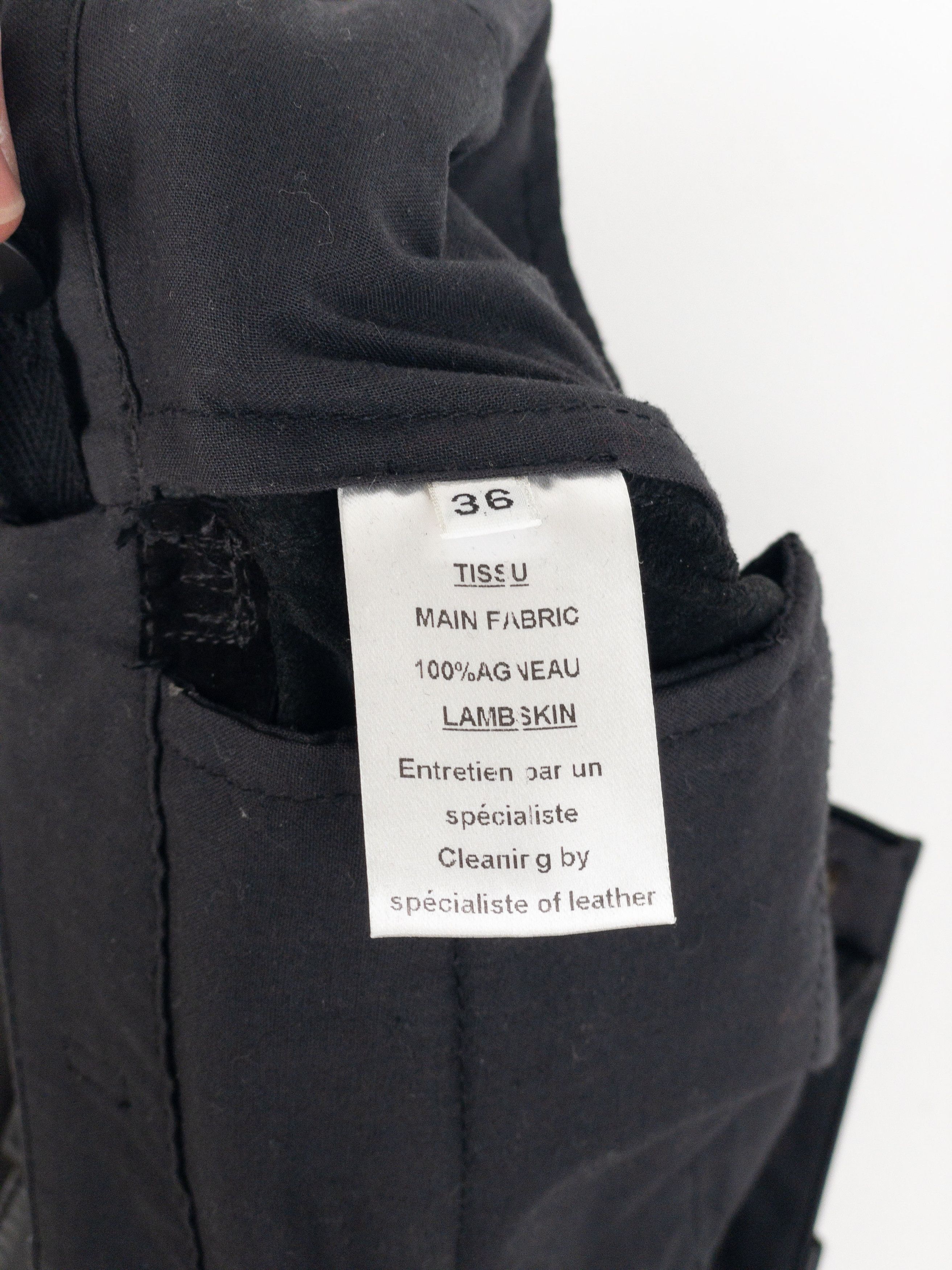 Balmain by Decarnin SS10 Leather Cargo Biker Pants Size 26" / US 2 / IT 38 - 9 Thumbnail