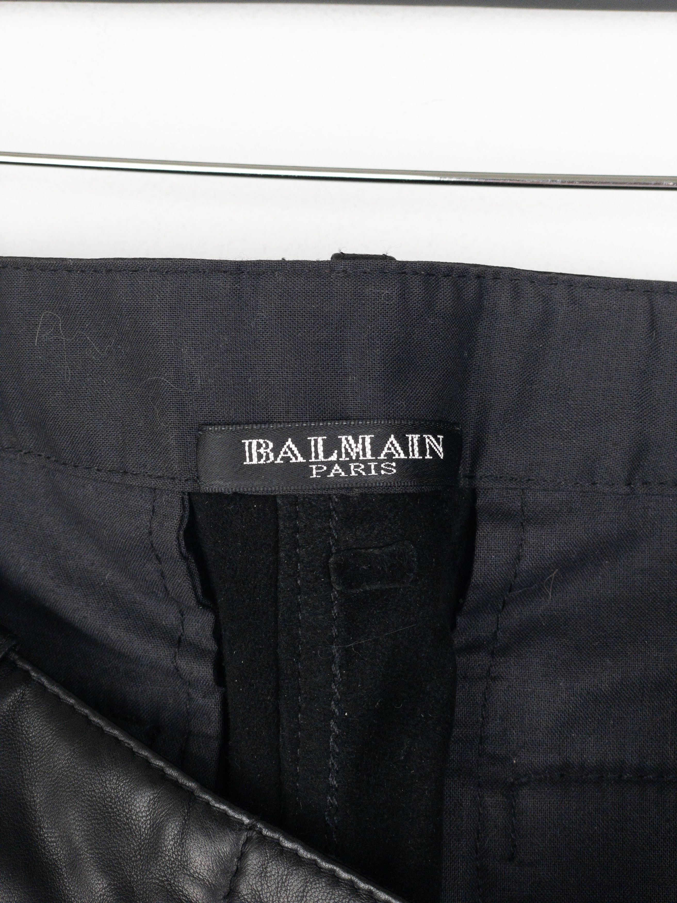 Balmain by Decarnin SS10 Leather Cargo Biker Pants Size 26" / US 2 / IT 38 - 10 Thumbnail