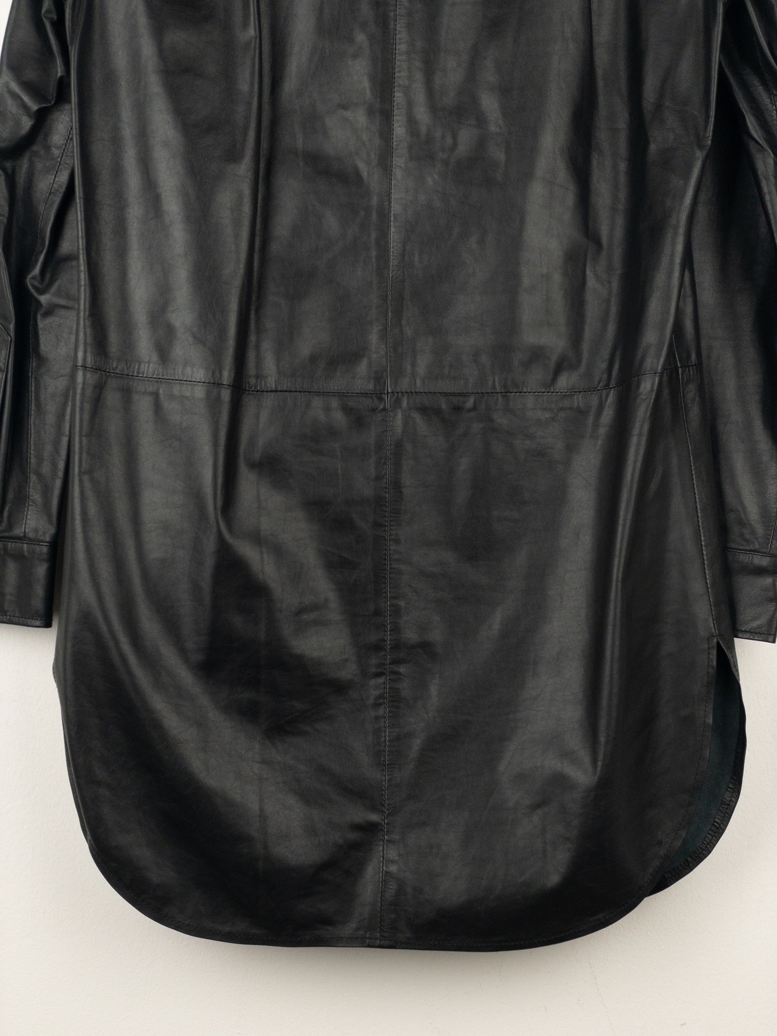 Maison Margiela 2000s Leather Overshirt Tunic Dress Size S / US 4 / IT 40 - 8 Thumbnail