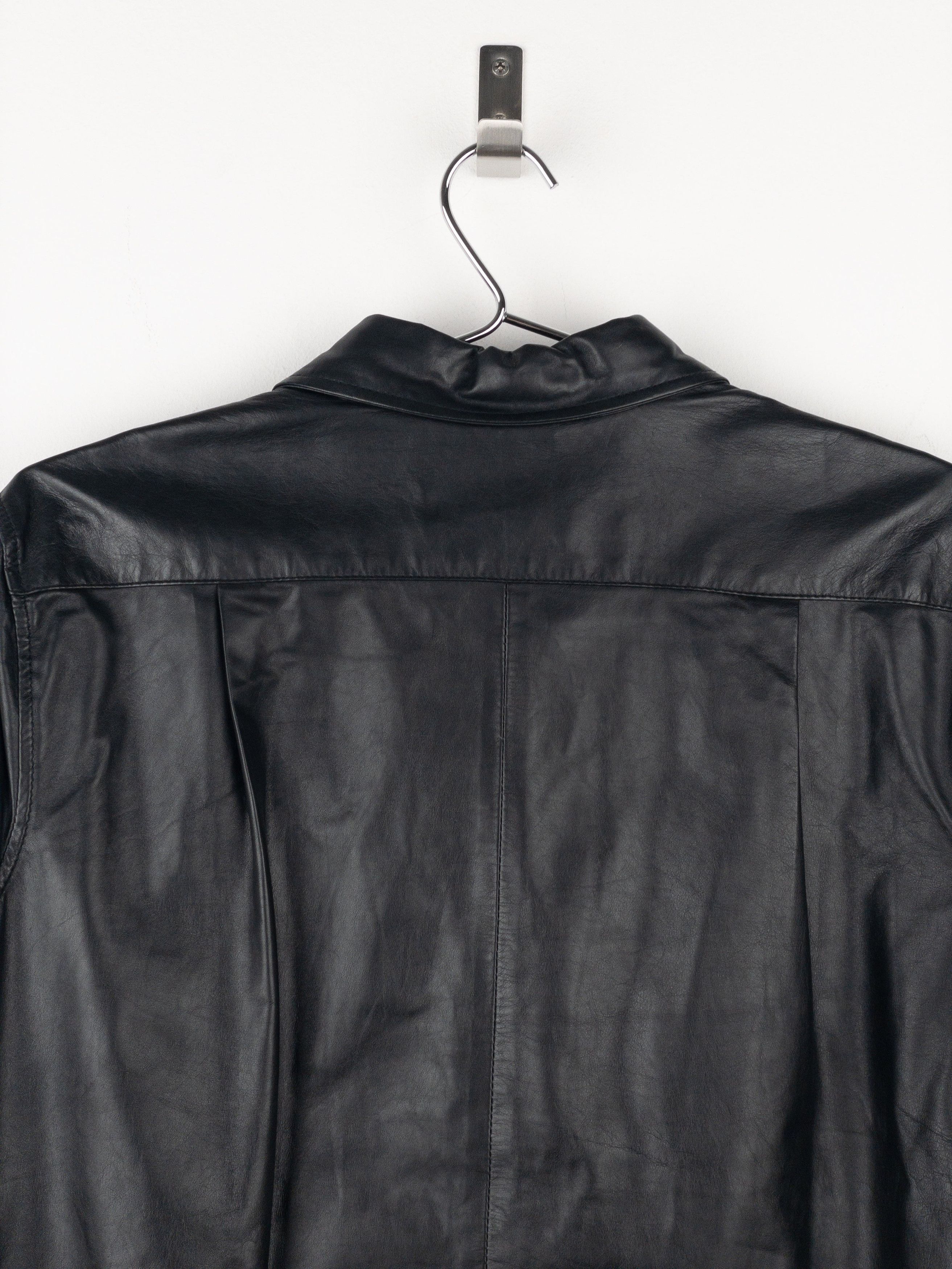 Maison Margiela 2000s Leather Overshirt Tunic Dress Size S / US 4 / IT 40 - 7 Thumbnail