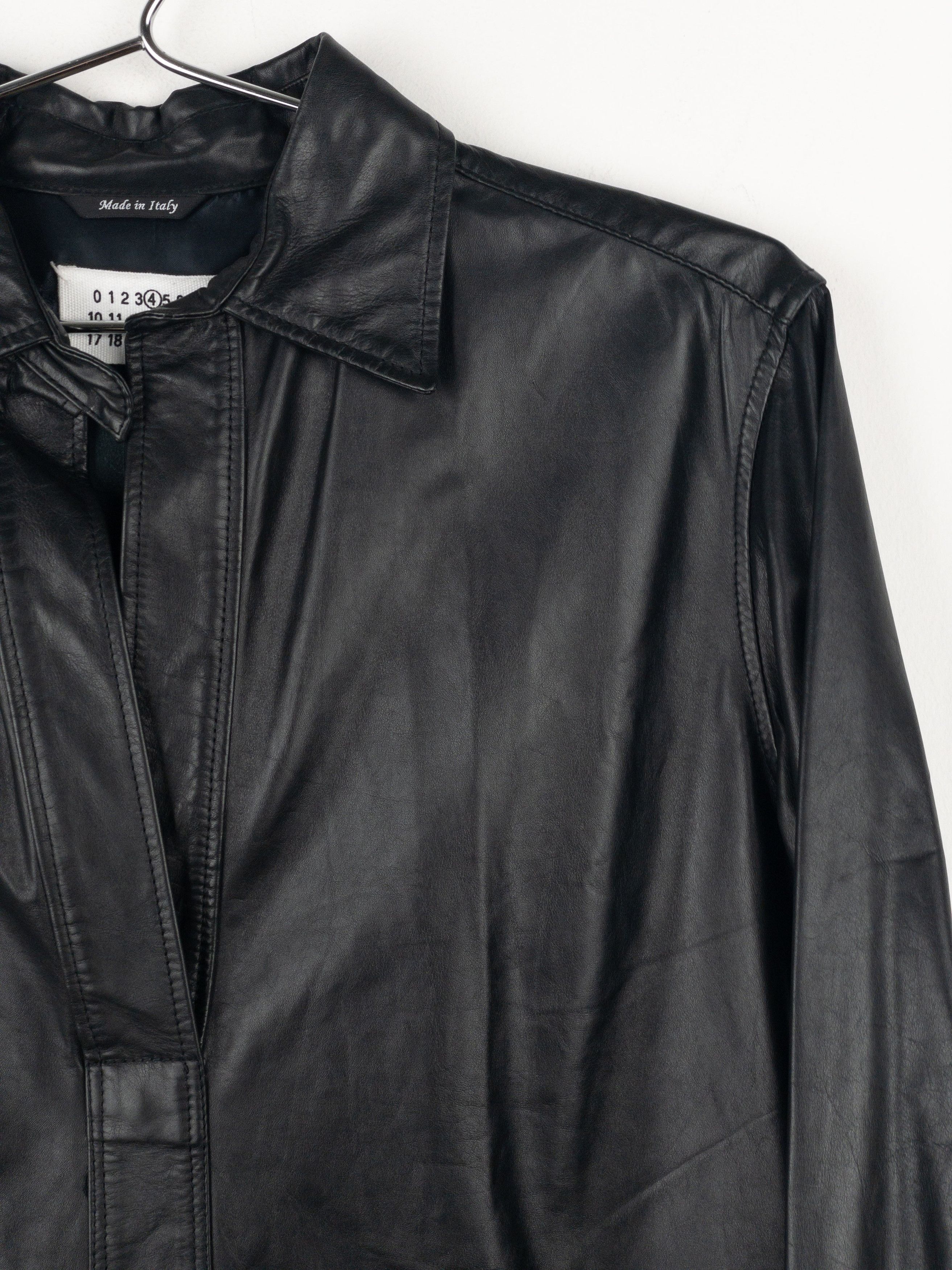 Maison Margiela 2000s Leather Overshirt Tunic Dress Size S / US 4 / IT 40 - 5 Thumbnail