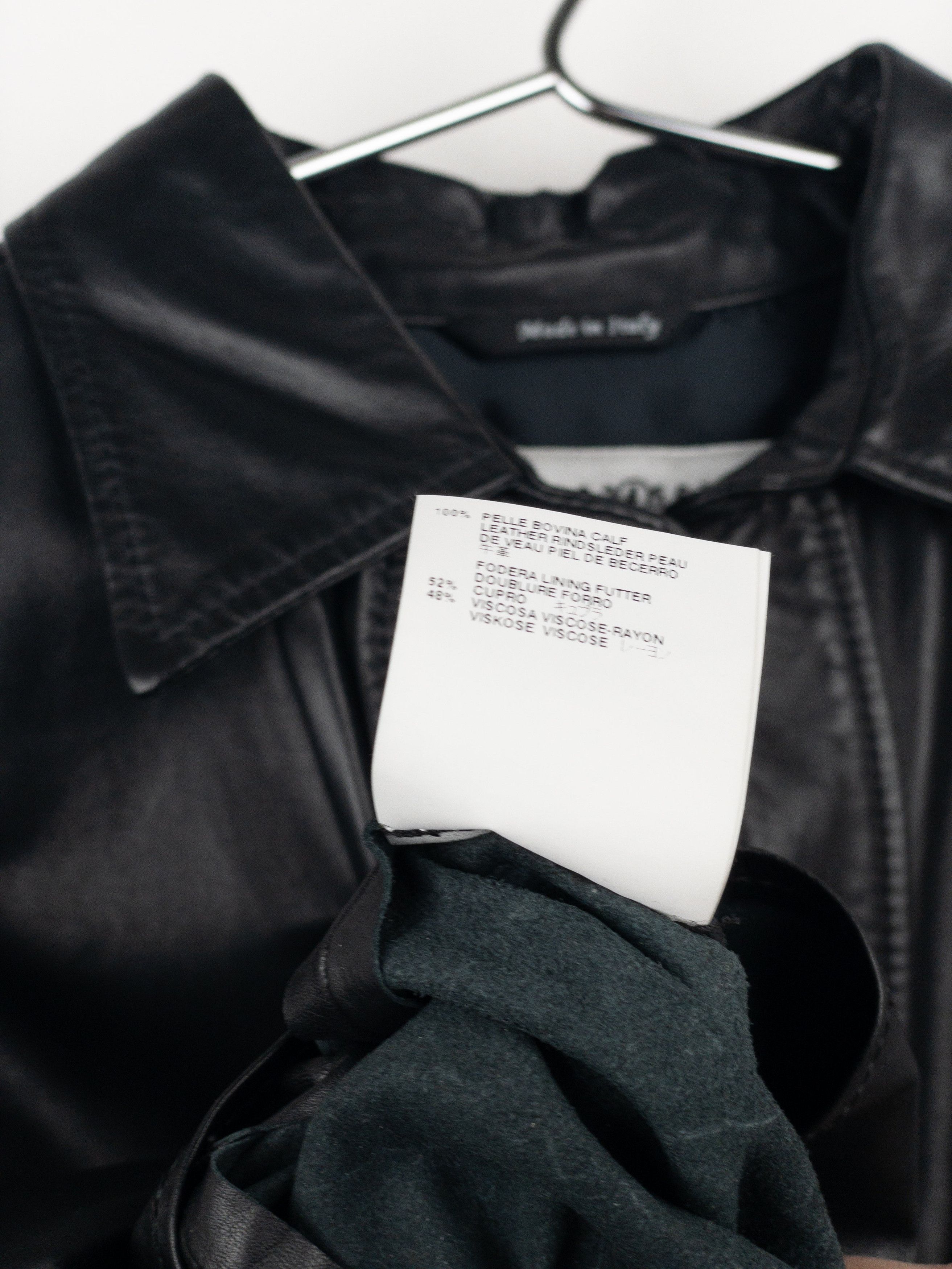 Maison Margiela 2000s Leather Overshirt Tunic Dress Size S / US 4 / IT 40 - 12 Thumbnail