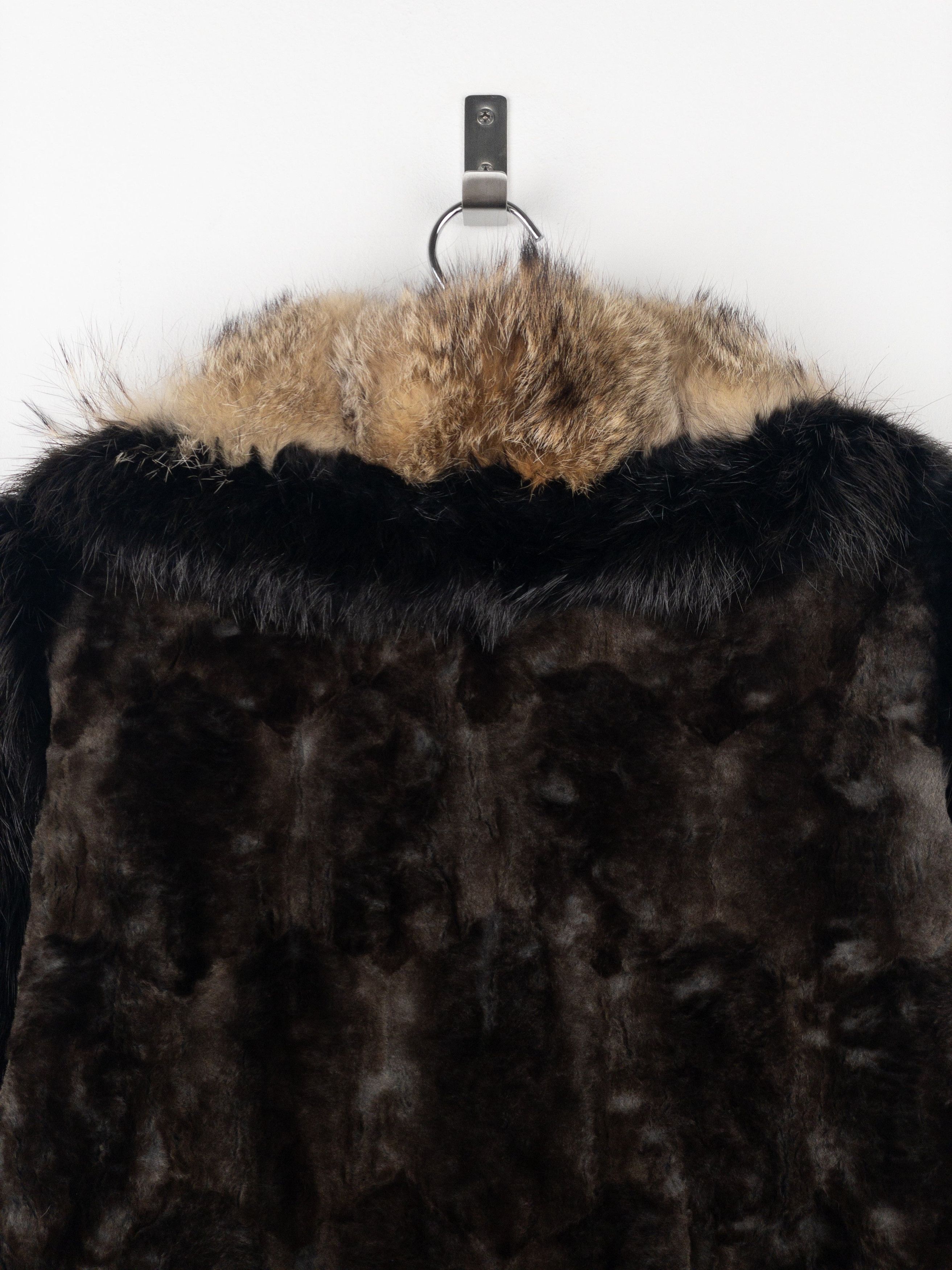 Yves Saint Laurent Rive Gauche by Tom Ford 2000s Fur Leather Bomber Jacket Size S / US 4 / IT 40 - 14 Thumbnail