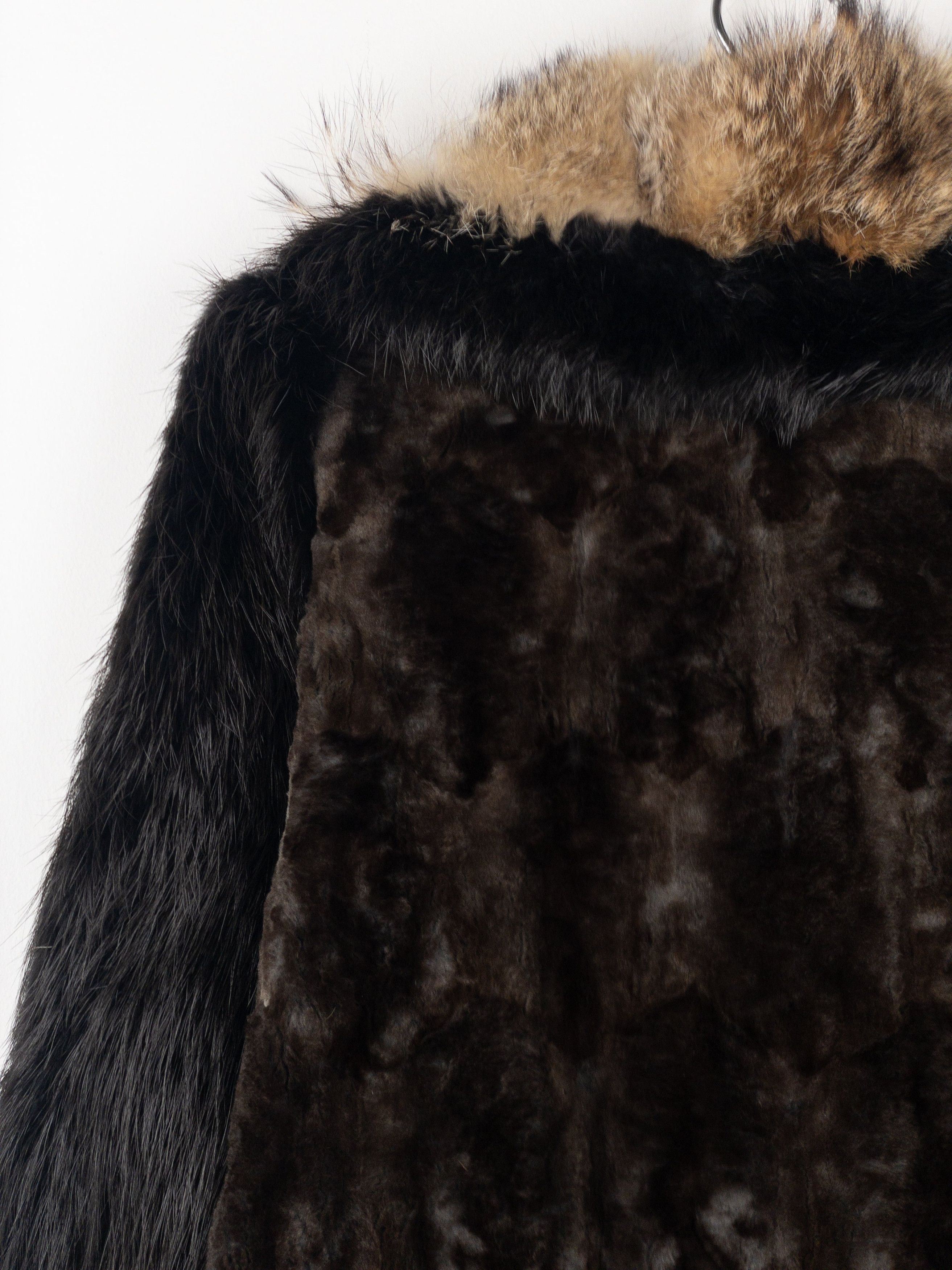 Yves Saint Laurent Rive Gauche by Tom Ford 2000s Fur Leather Bomber Jacket Size S / US 4 / IT 40 - 15 Thumbnail