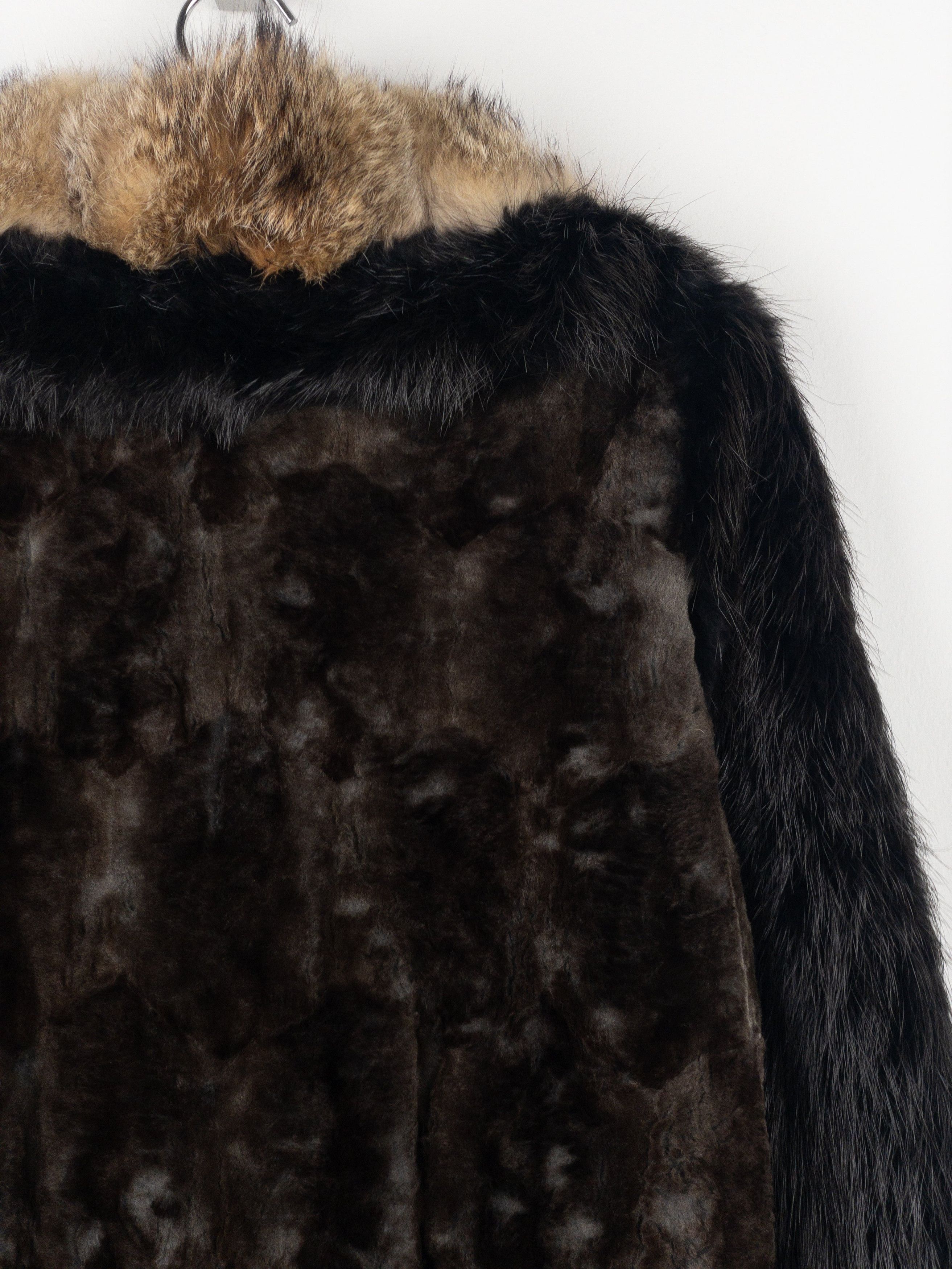 Yves Saint Laurent Rive Gauche by Tom Ford 2000s Fur Leather Bomber Jacket Size S / US 4 / IT 40 - 16 Thumbnail