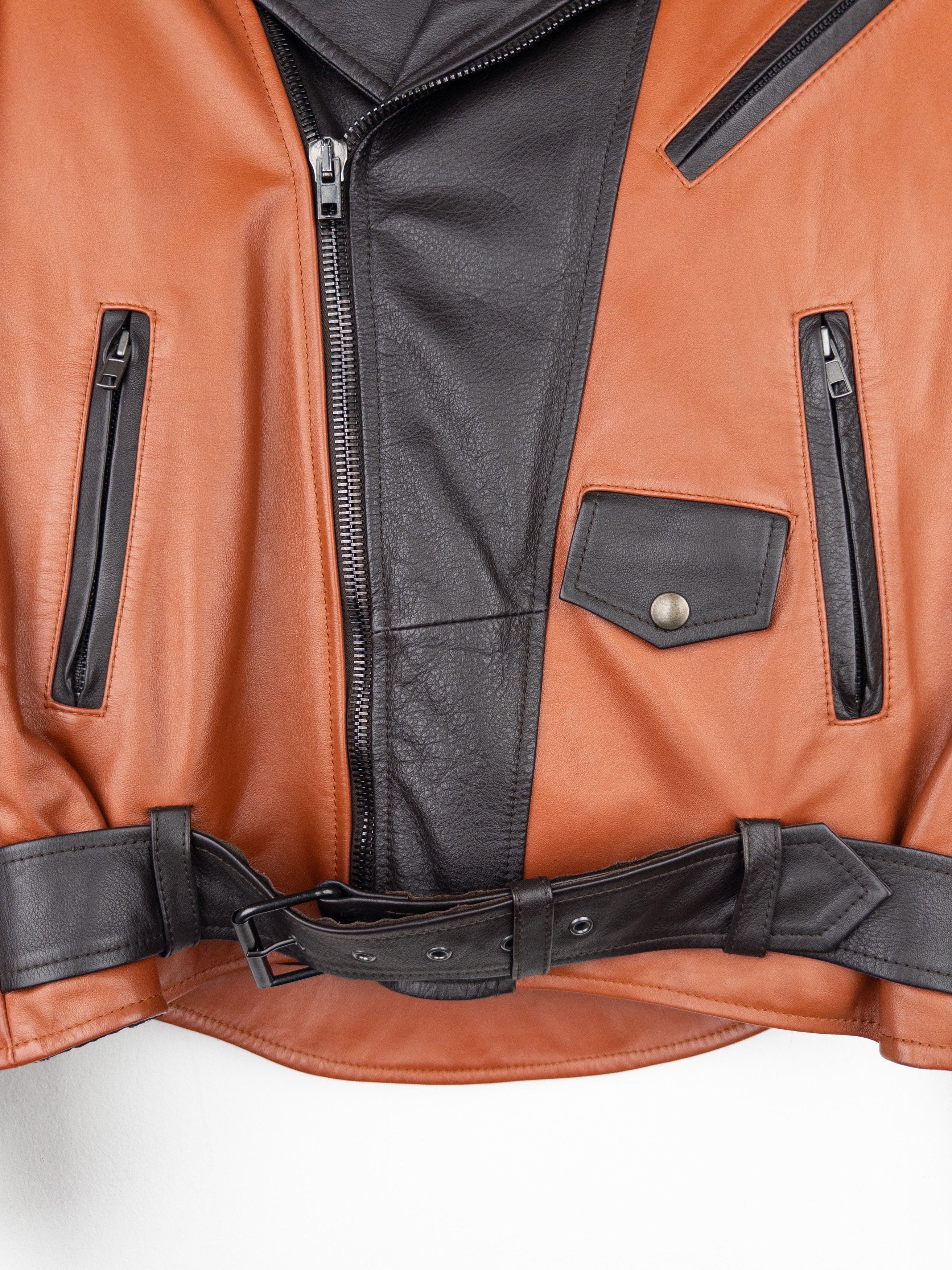 Maison Margiela 2000s Perfecto Panel Leather Biker Jacket Size US XXL / EU 58 / 5 - 4 Thumbnail