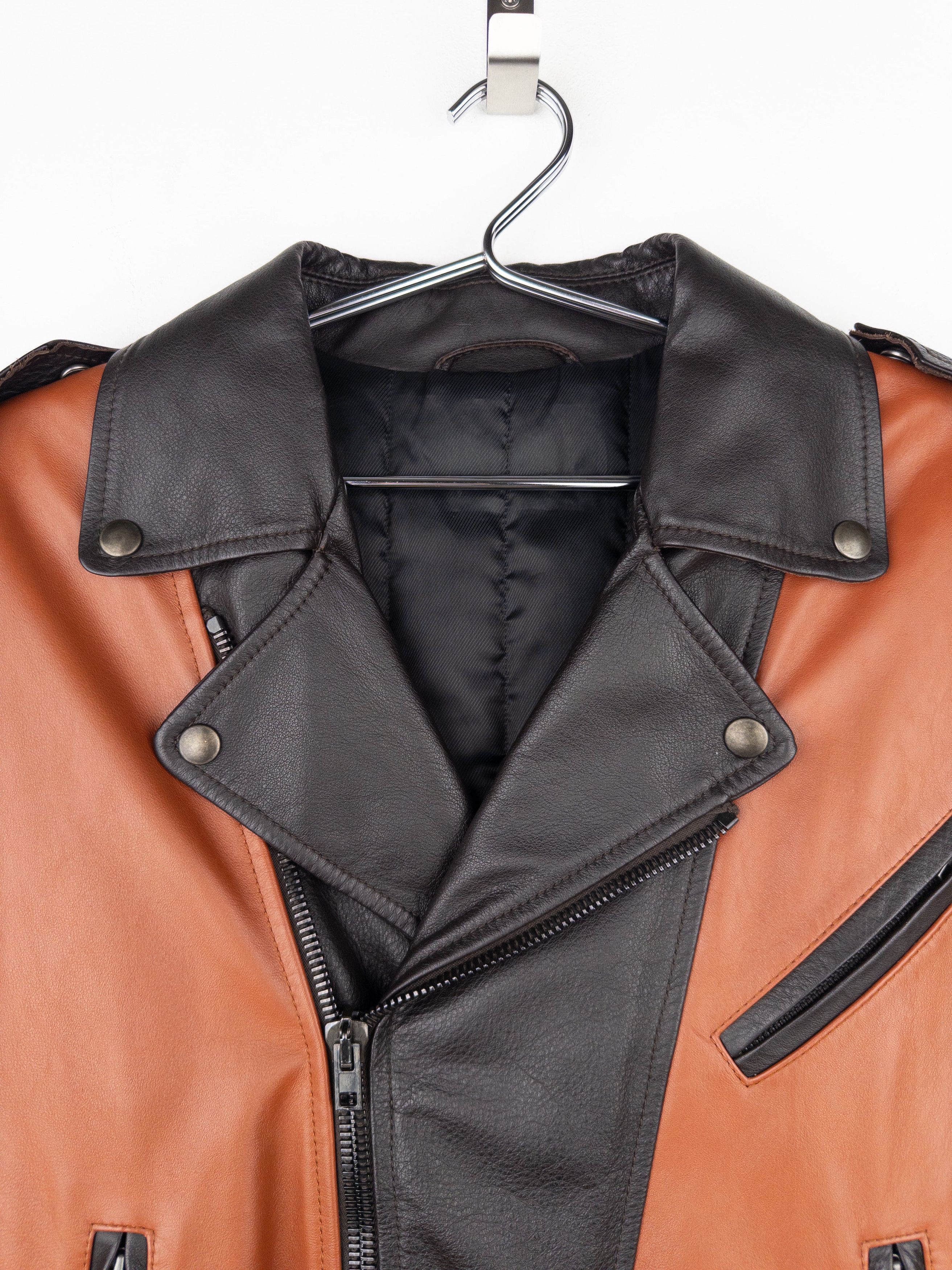 Maison Margiela 2000s Perfecto Panel Leather Biker Jacket Size US XXL / EU 58 / 5 - 3 Thumbnail