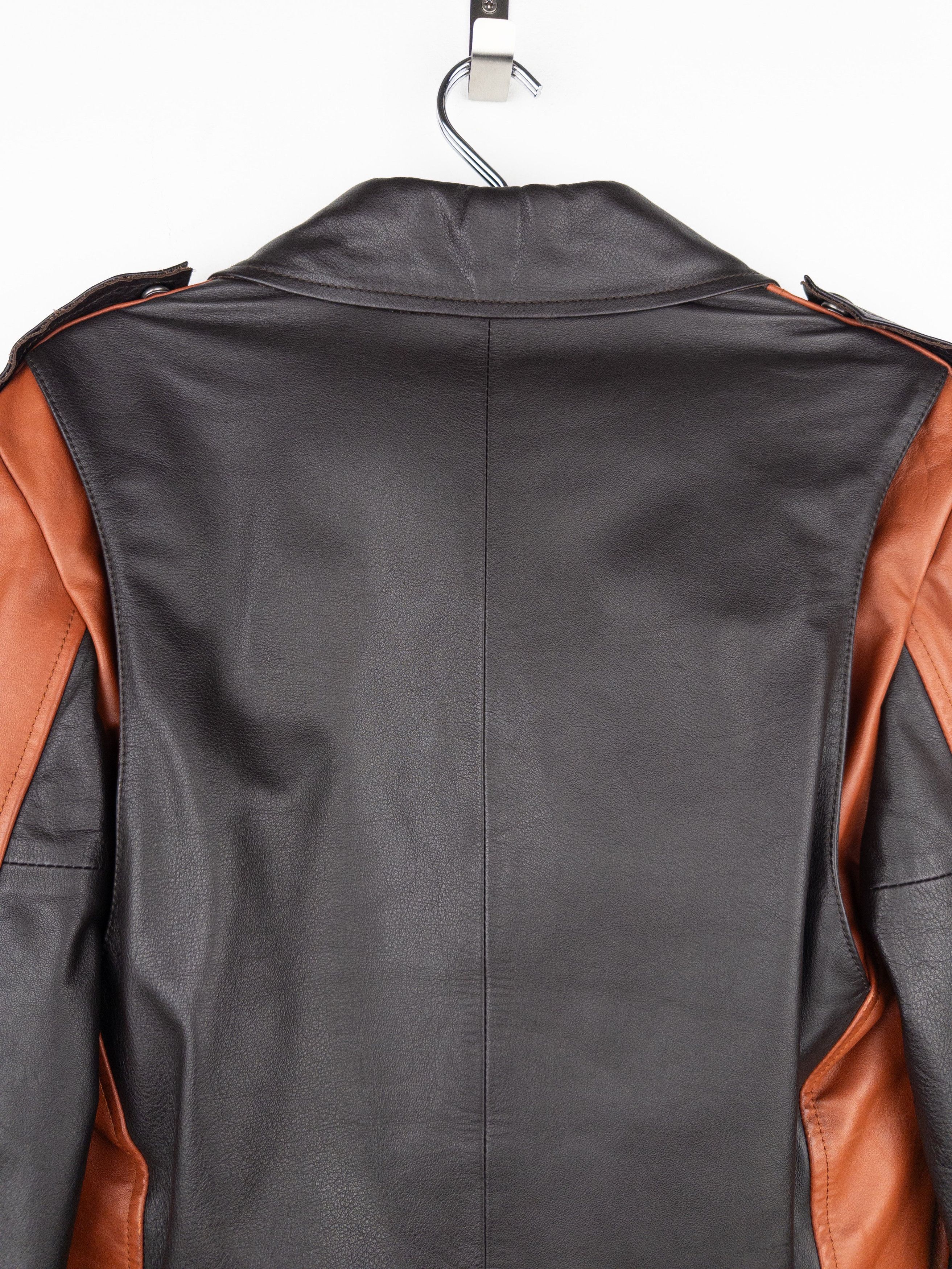 Maison Margiela 2000s Perfecto Panel Leather Biker Jacket Size US XXL / EU 58 / 5 - 5 Thumbnail