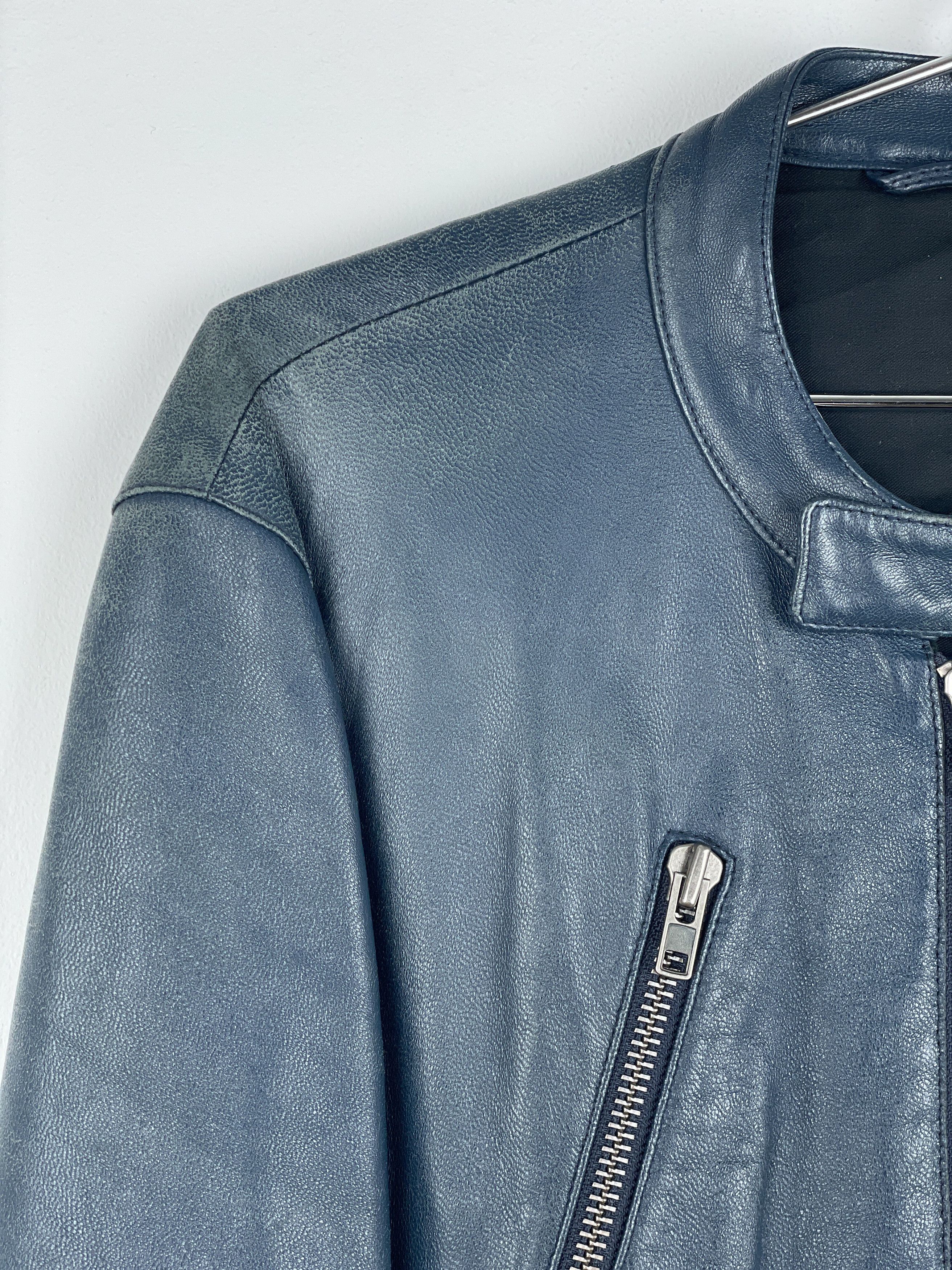 Maison Margiela AW06 5-Zip Leather Biker Jacket Size US XL / EU 56 / 4 - 4 Thumbnail
