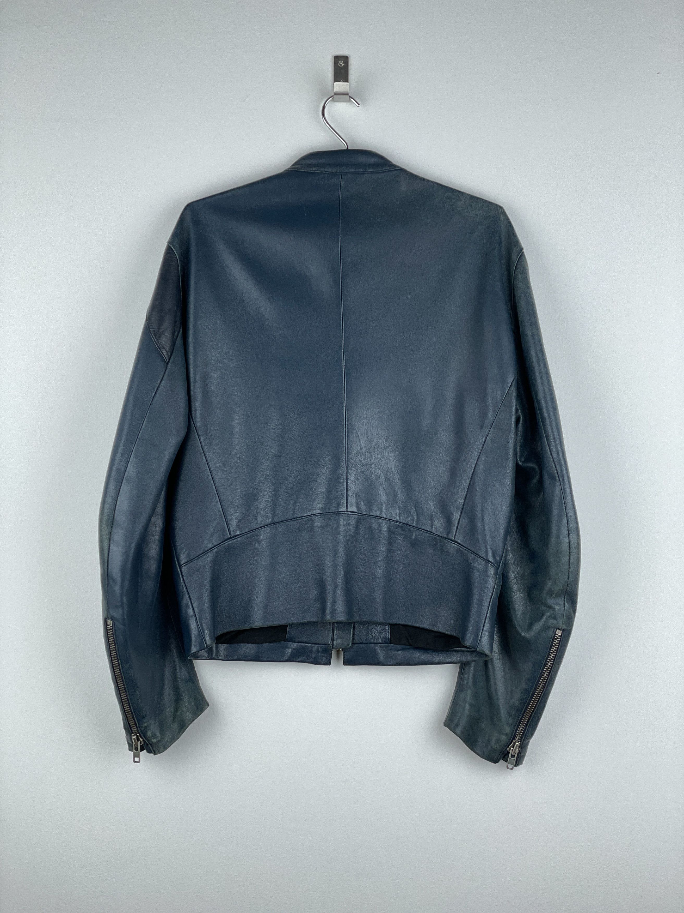 Maison Margiela AW06 5-Zip Leather Biker Jacket Size US XL / EU 56 / 4 - 2 Thumbnail