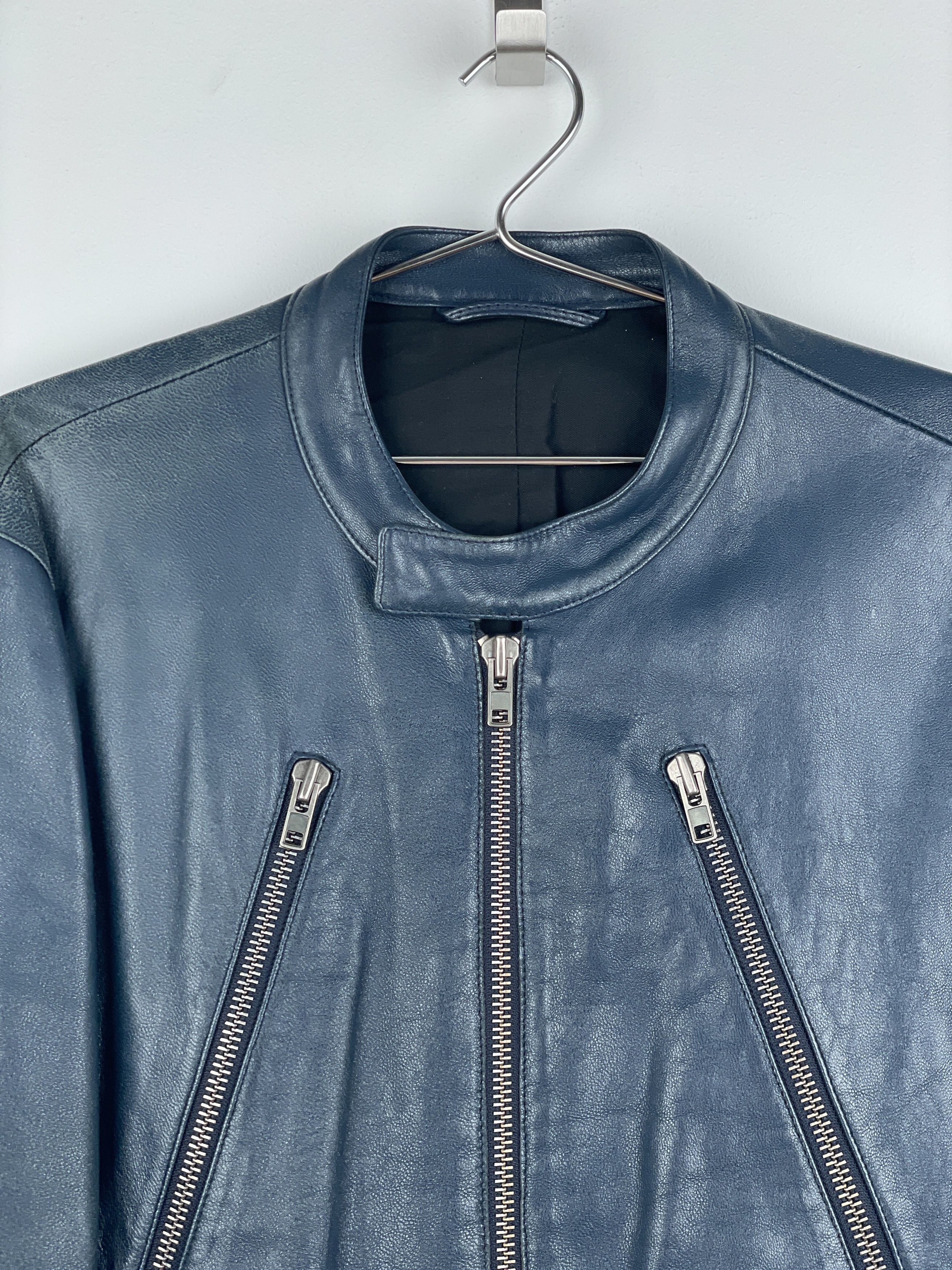 Maison Margiela AW06 5-Zip Leather Biker Jacket Size US XL / EU 56 / 4 - 3 Thumbnail