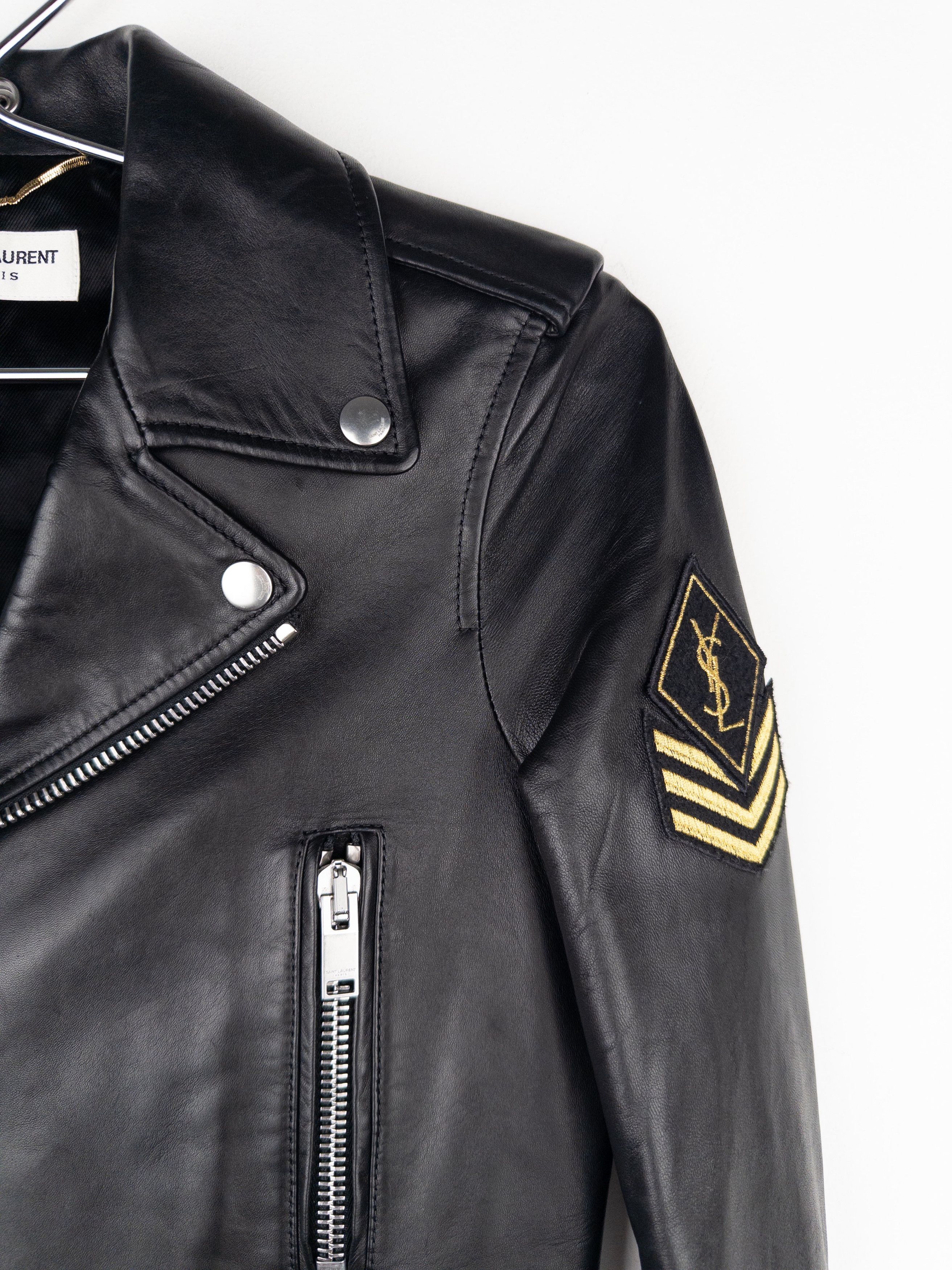 Saint Laurent Paris Saint Laurent AW17 Perfecto Biker Patch Leather Jacket Size XS / US 0-2 / IT 36-38 - 4 Thumbnail