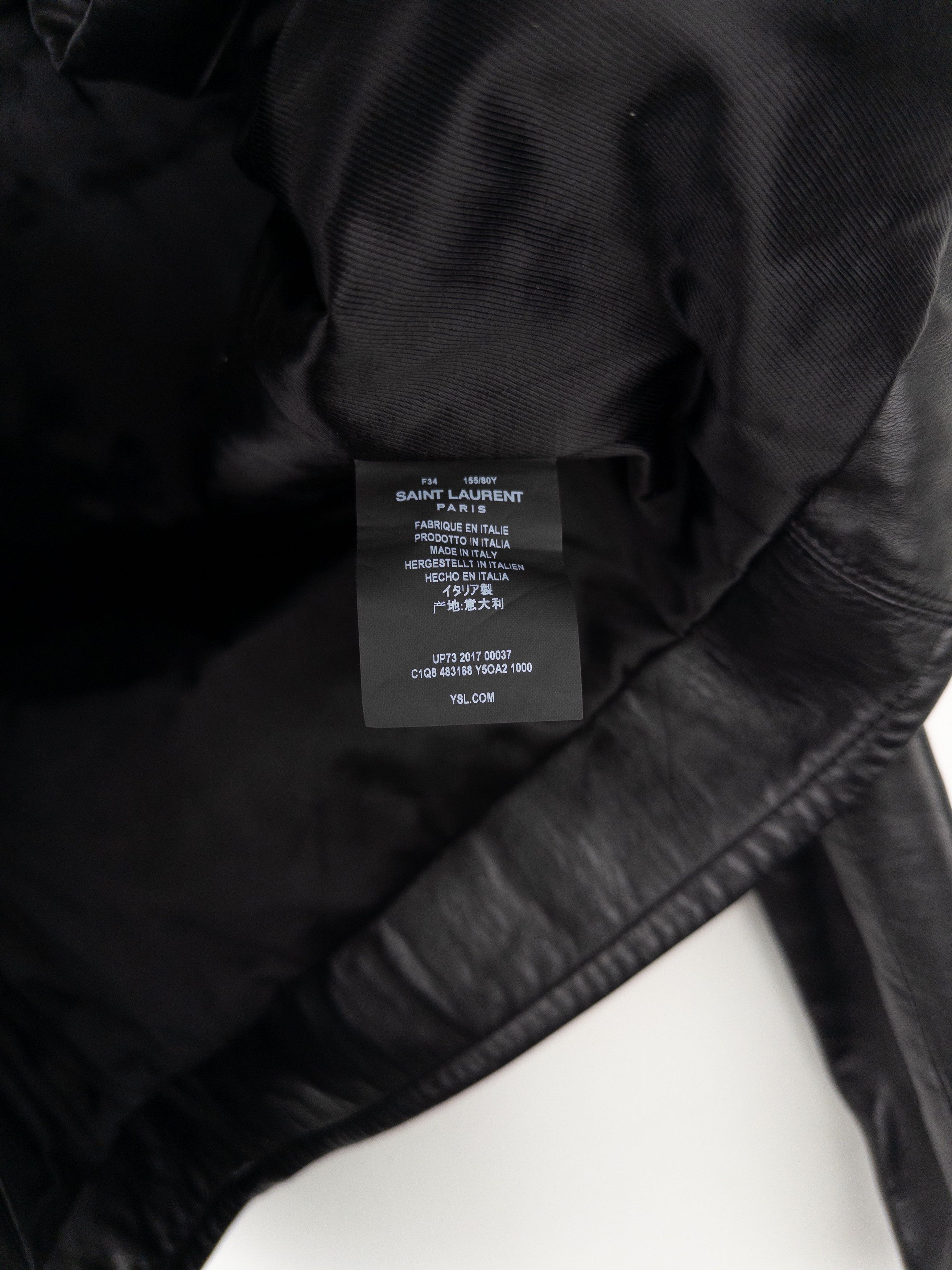 Saint Laurent Paris Saint Laurent AW17 Perfecto Biker Patch Leather Jacket Size XS / US 0-2 / IT 36-38 - 10 Thumbnail