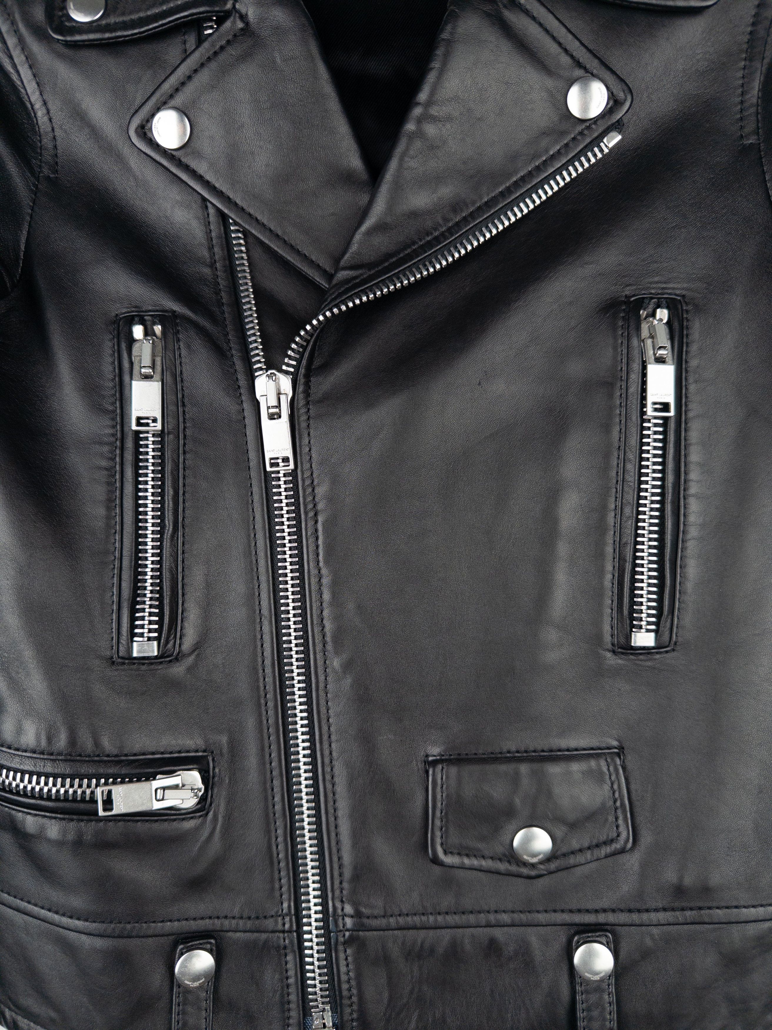 Saint Laurent Paris Saint Laurent AW17 Perfecto Biker Patch Leather Jacket Size XS / US 0-2 / IT 36-38 - 6 Thumbnail