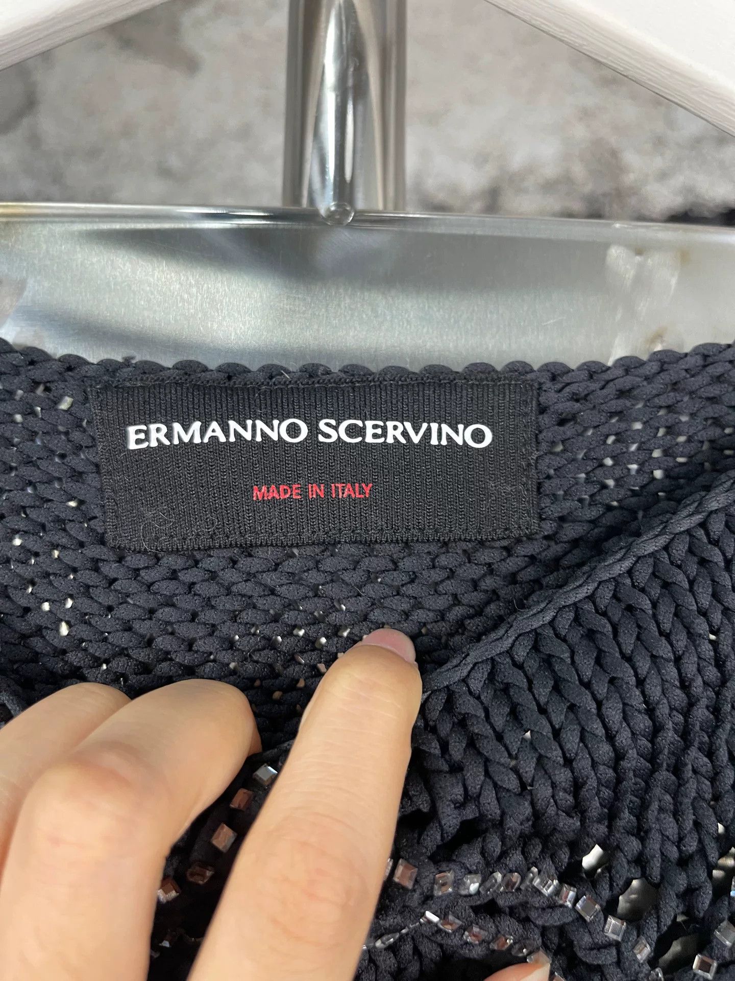 Ermanno Scervino Ermanno Scervino Rhinestone Knit Sweater Size XS Size XS / US 0-2 / IT 36-38 - 8 Thumbnail