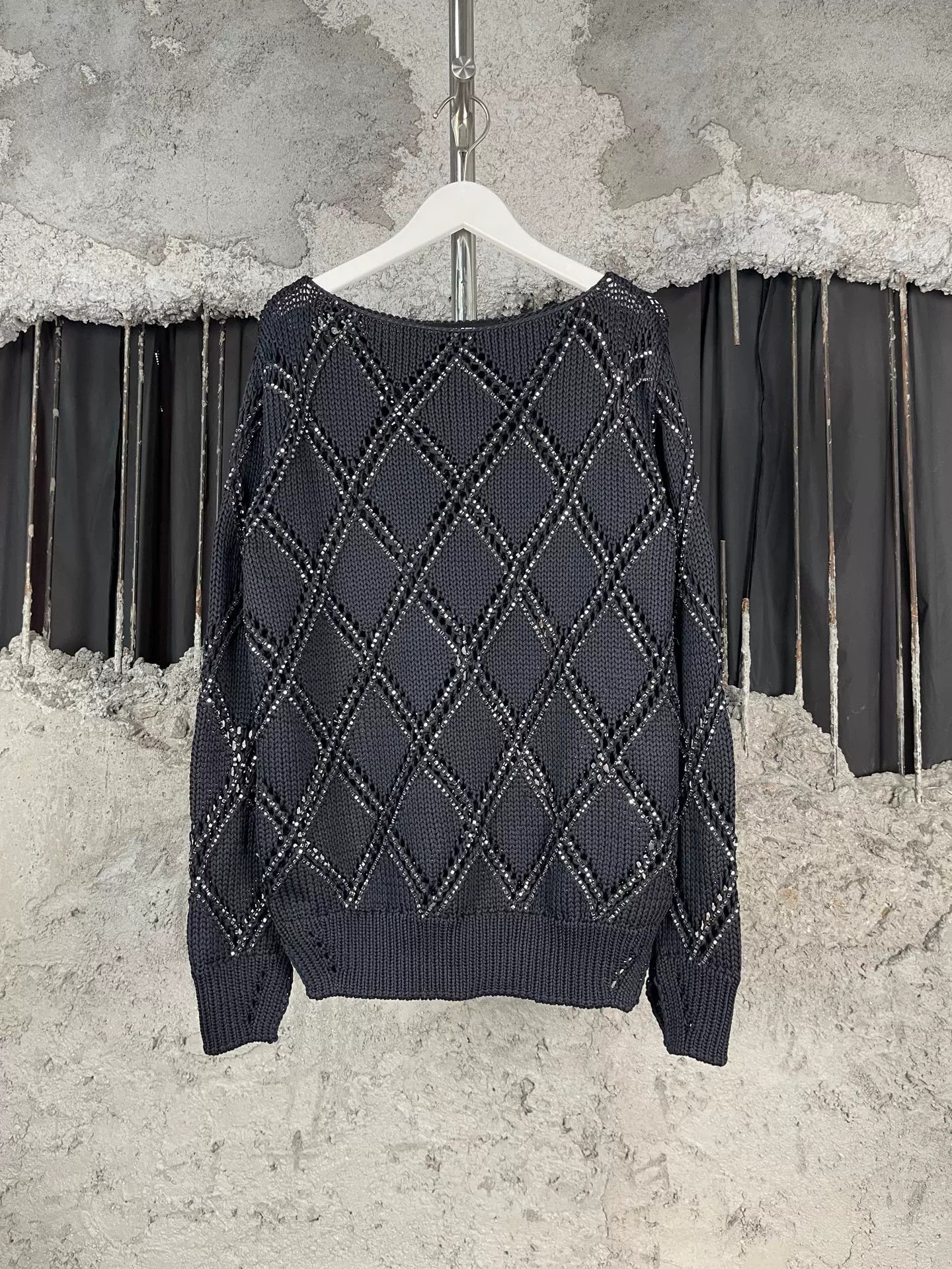 Ermanno Scervino Ermanno Scervino Rhinestone Knit Sweater Size XS Size XS / US 0-2 / IT 36-38 - 2 Thumbnail