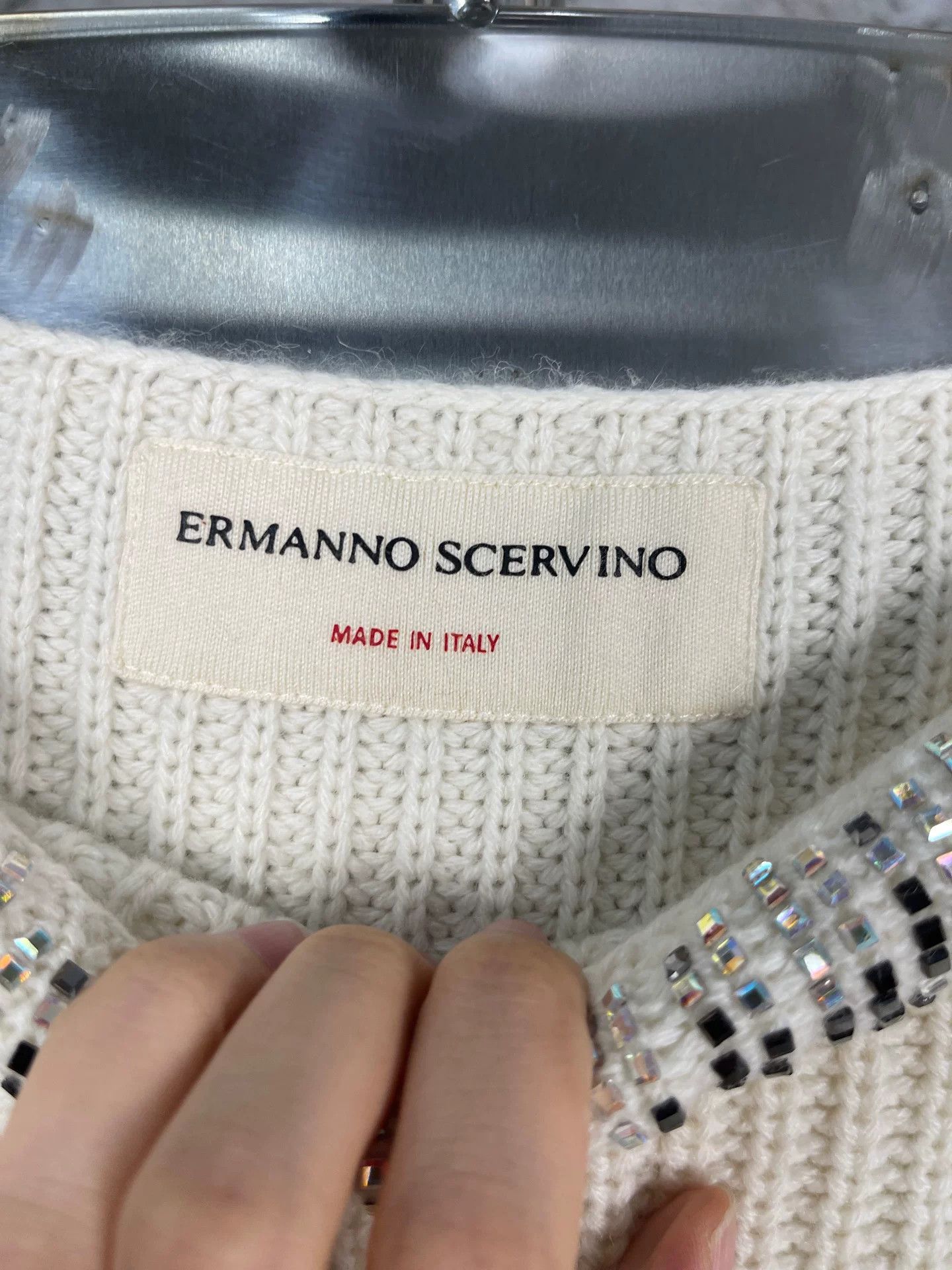 Ermanno Scervino Ermanno Scervino Crystal Embellished Sweater Size 40 Size S / US 4 / IT 40 - 8 Thumbnail