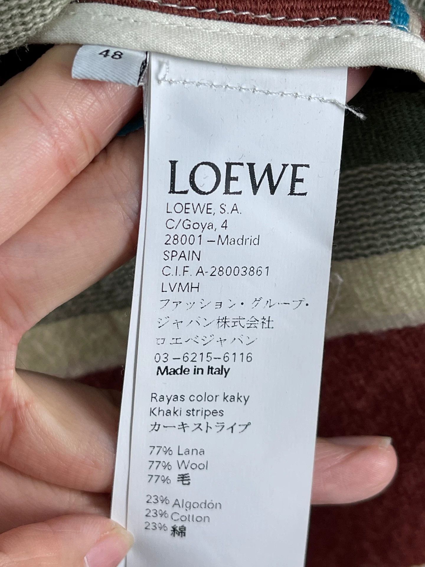 Loewe Loewe Striped Wool Coat Size 48 Size US M / EU 48-50 / 2 - 9 Thumbnail