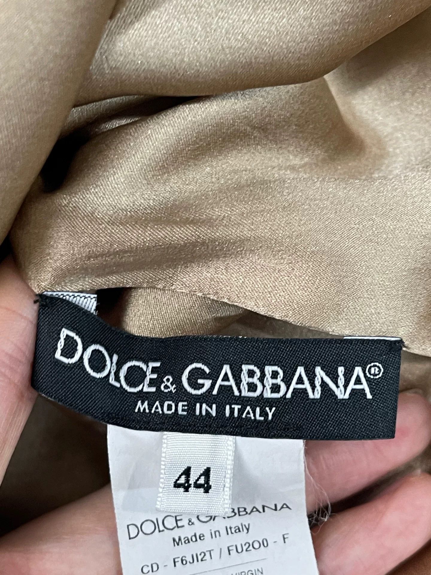 Dolce & Gabbana Dolce & Gabbana Lace Overlay Beige Dress Size 44 Size M / US 6-8 / IT 42-44 - 8 Thumbnail