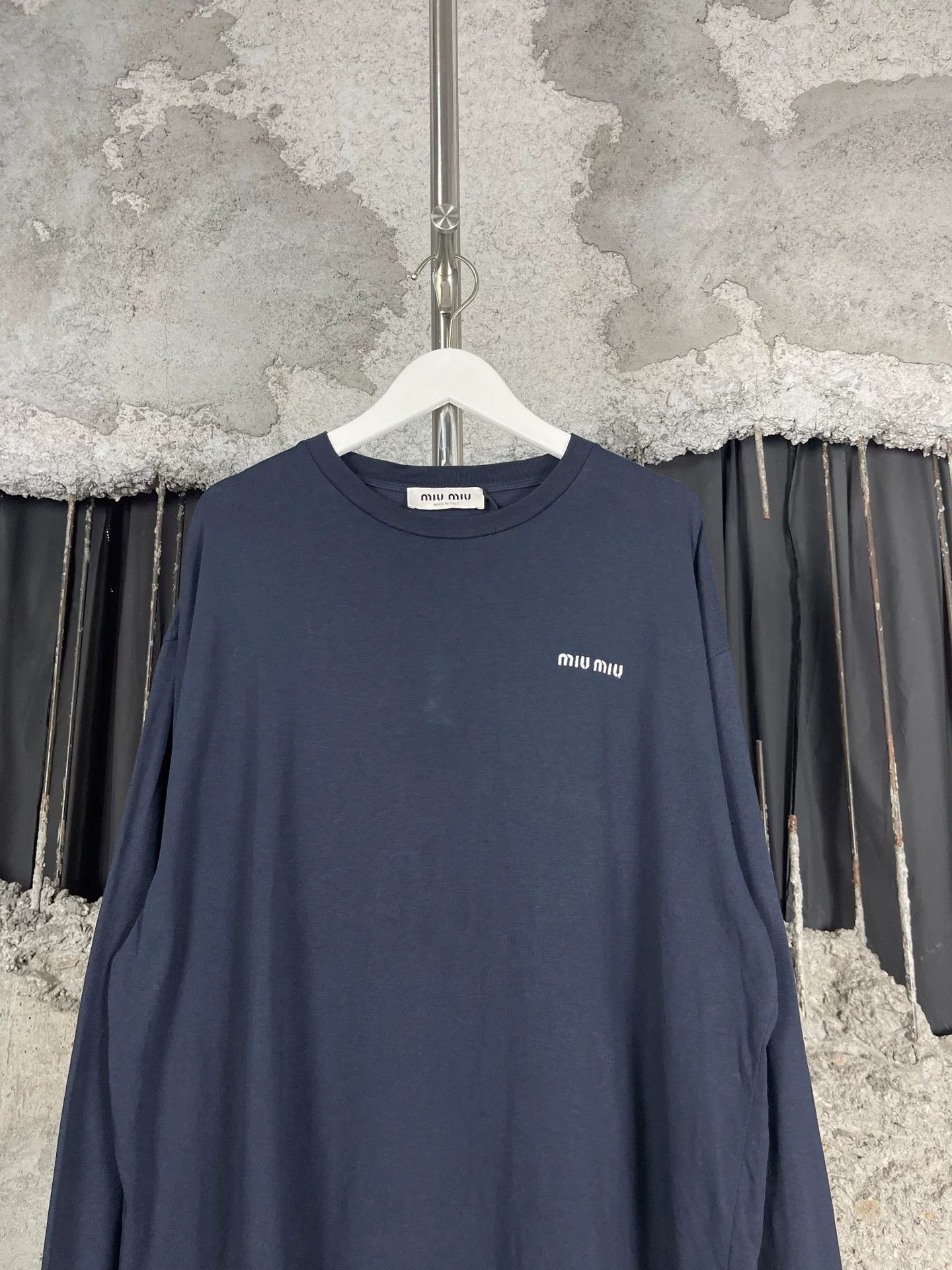 Miu Miu Miu Miu Embroidered Logo Long Sleeve T-Shirt Size S Size S / US 4 / IT 40 - 4 Thumbnail