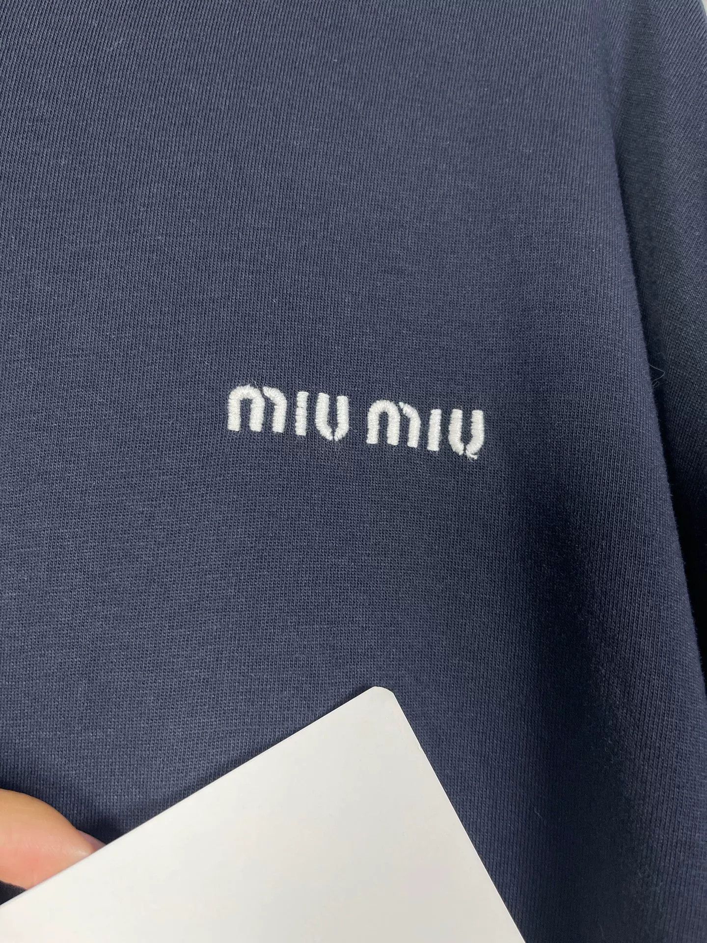Miu Miu Miu Miu Embroidered Logo Long Sleeve T-Shirt Size S Size S / US 4 / IT 40 - 6 Thumbnail