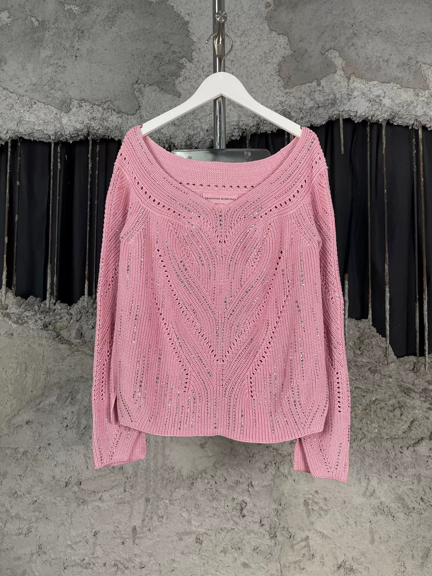 Ermanno Scervino Ermanno Scervino Rhinestone Knit Sweater Size 42 Size M / US 6-8 / IT 42-44 - 2 Thumbnail