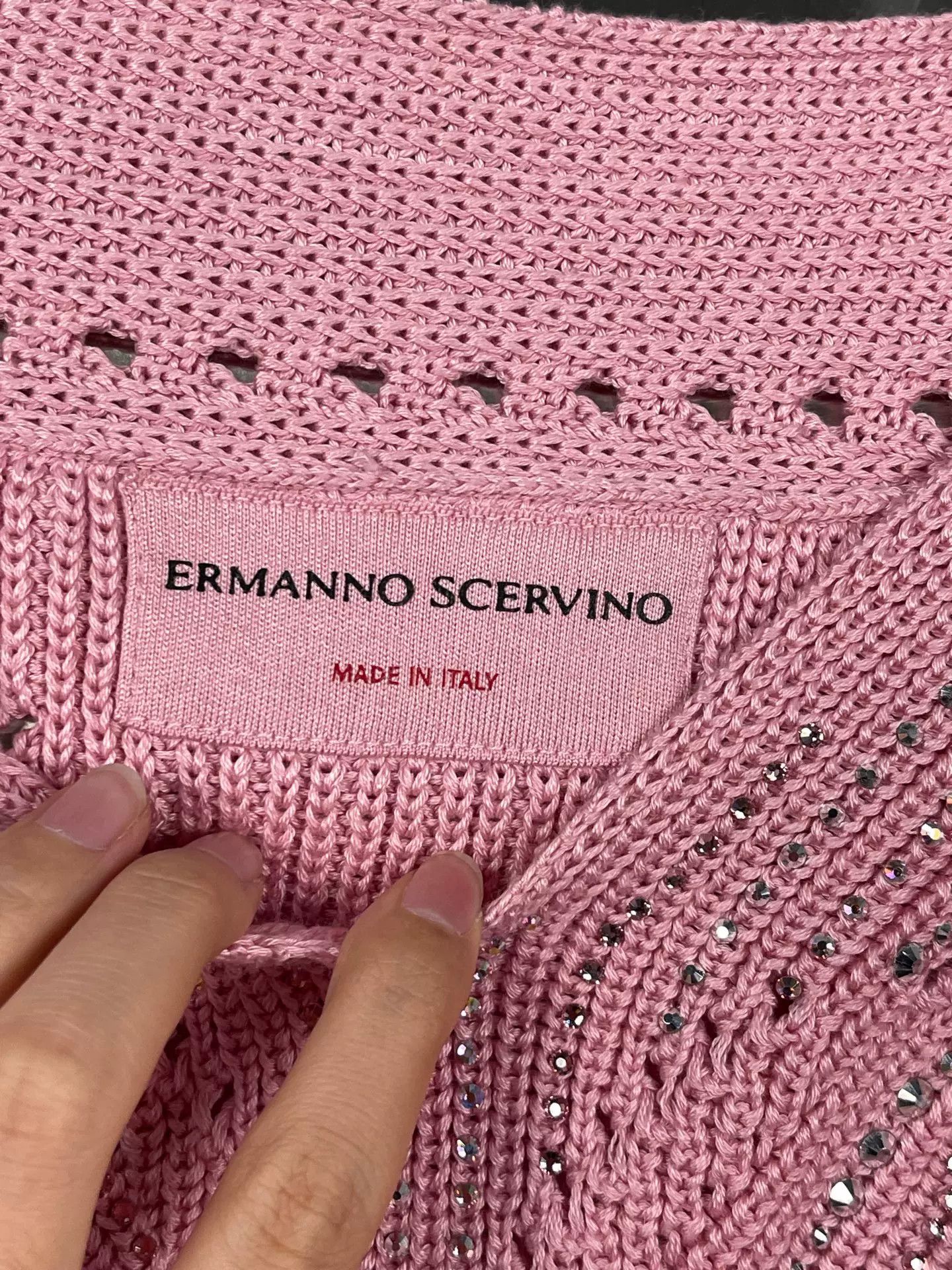 Ermanno Scervino Ermanno Scervino Rhinestone Knit Sweater Size 42 Size M / US 6-8 / IT 42-44 - 8 Thumbnail