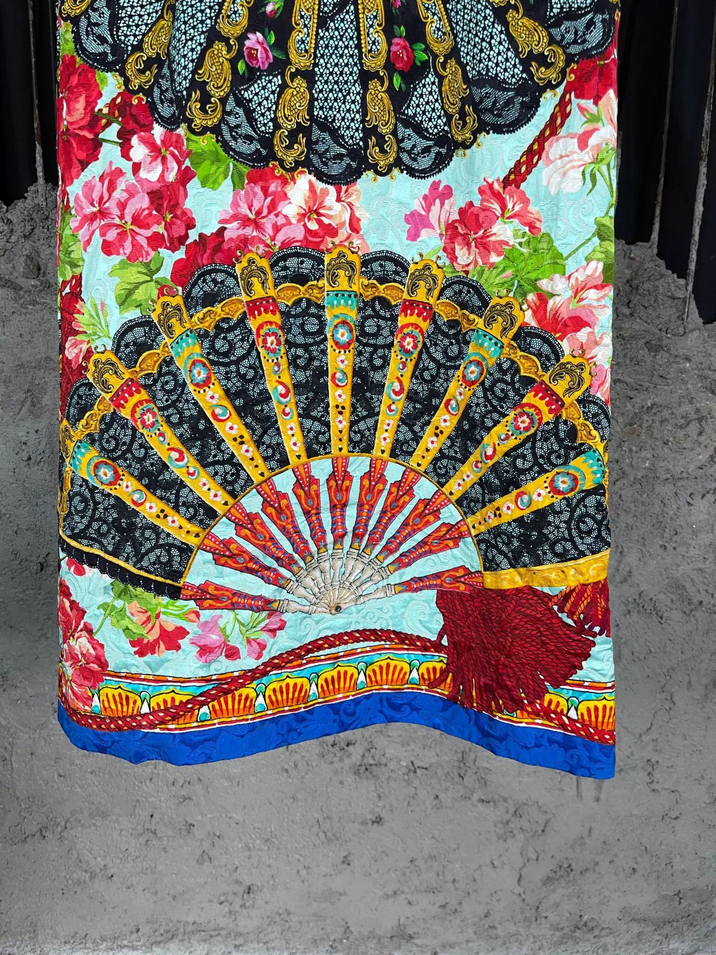 Dolce & Gabbana Dolce & Gabbana Fan Print Sleeveless Dress Size 40 Size S / US 4 / IT 40 - 5 Thumbnail