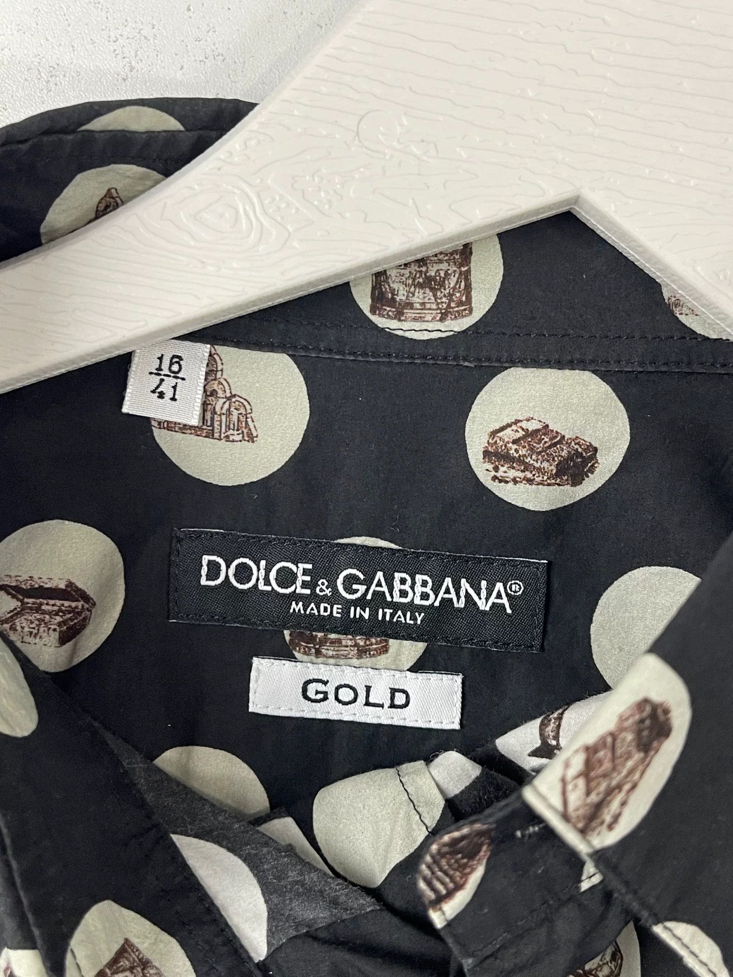 Dolce & Gabbana Dolce & Gabbana Printed Button Up Shirt Size L Size US L / EU 52-54 / 3 - 8 Thumbnail