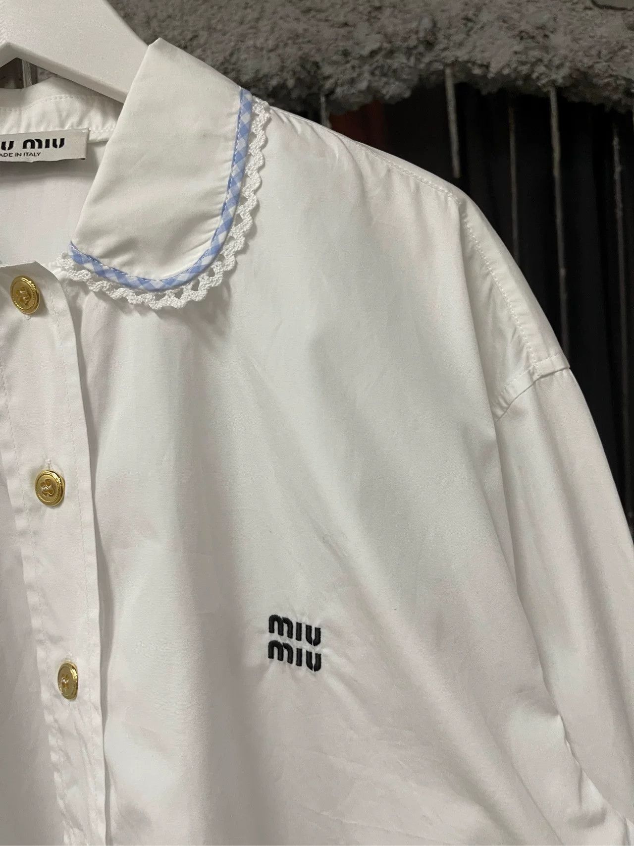 Miu Miu Miu Miu Embroidered Collar Button Up Size 40 Size S / US 4 / IT 40 - 6 Thumbnail