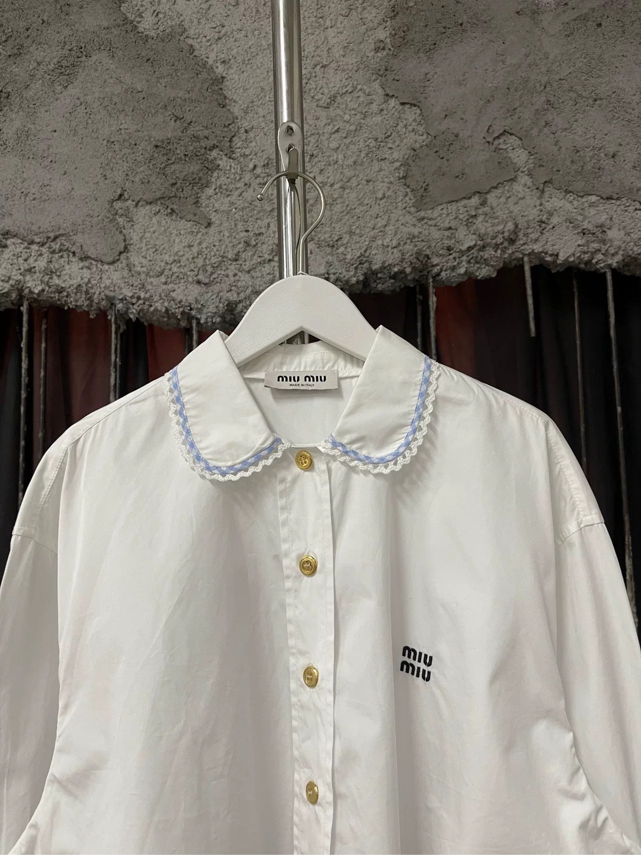 Miu Miu Miu Miu Embroidered Collar Button Up Size 40 Size S / US 4 / IT 40 - 4 Thumbnail