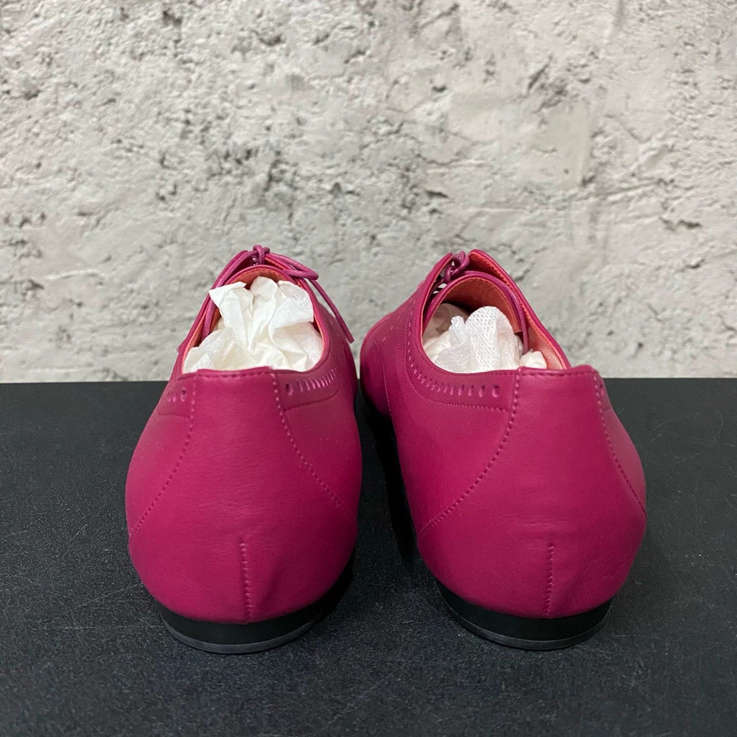 Hermes Hermes Pink Leather Lace-Up Flats Size 36.5 Size US 6.5 / IT 36.5 - 4 Thumbnail
