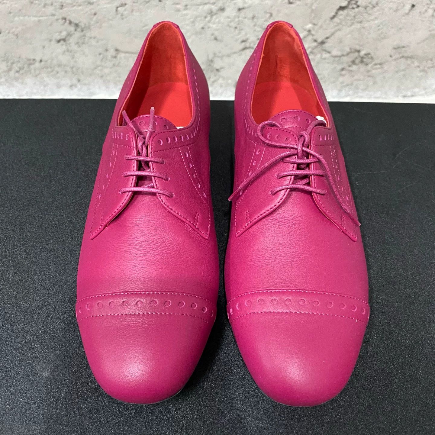 Hermes Hermes Pink Leather Lace-Up Flats Size 36.5 Size US 6.5 / IT 36.5 - 7 Thumbnail