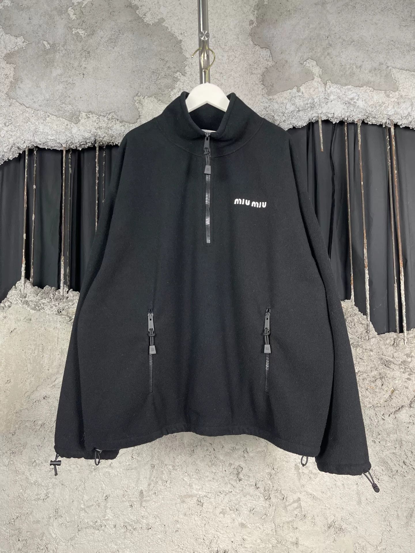 Miu Miu Miu Miu Logo Half-Zip Sweatshirt Size XS Size XS / US 0-2 / IT 36-38 - 2 Thumbnail