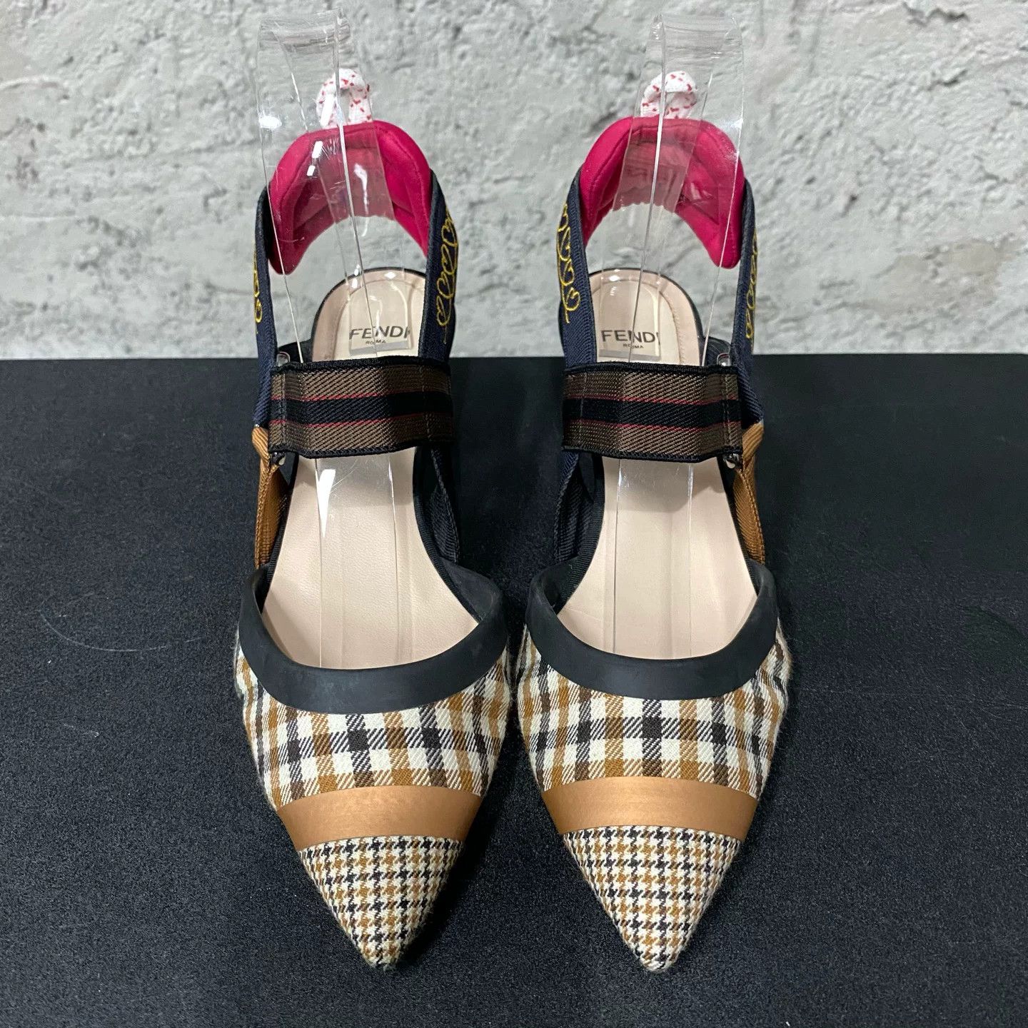 Fendi Fendi Plaid Slingback Heels Size 35.5 Size US 5.5 / IT 35.5 - 7 Thumbnail