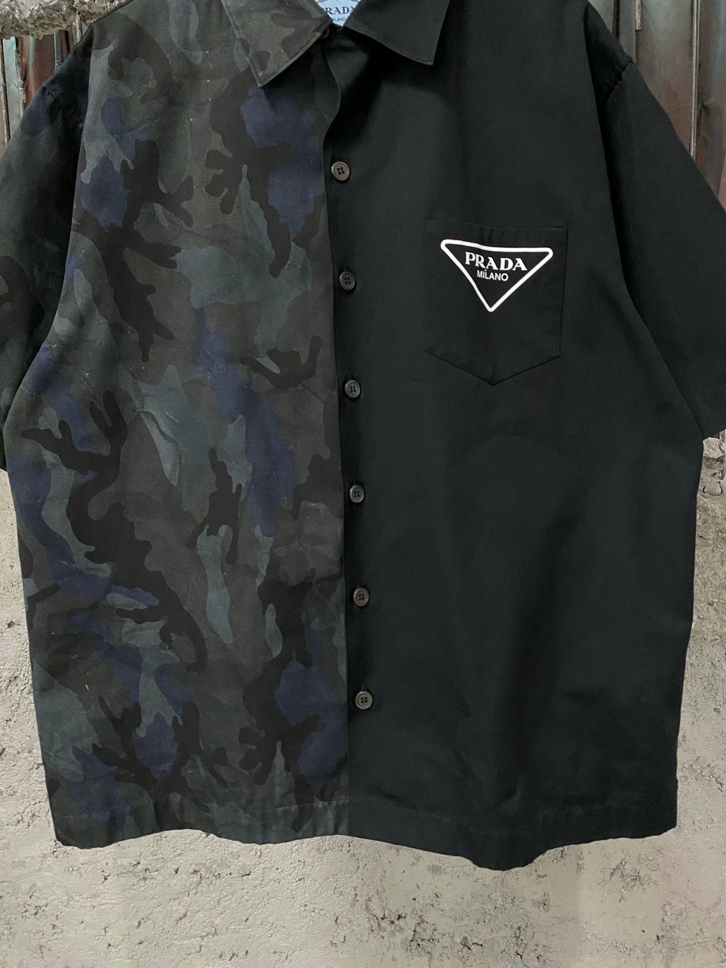 Prada Prada Camouflage Patchwork Button Up Shirt Size M Size US M / EU 48-50 / 2 - 5 Thumbnail