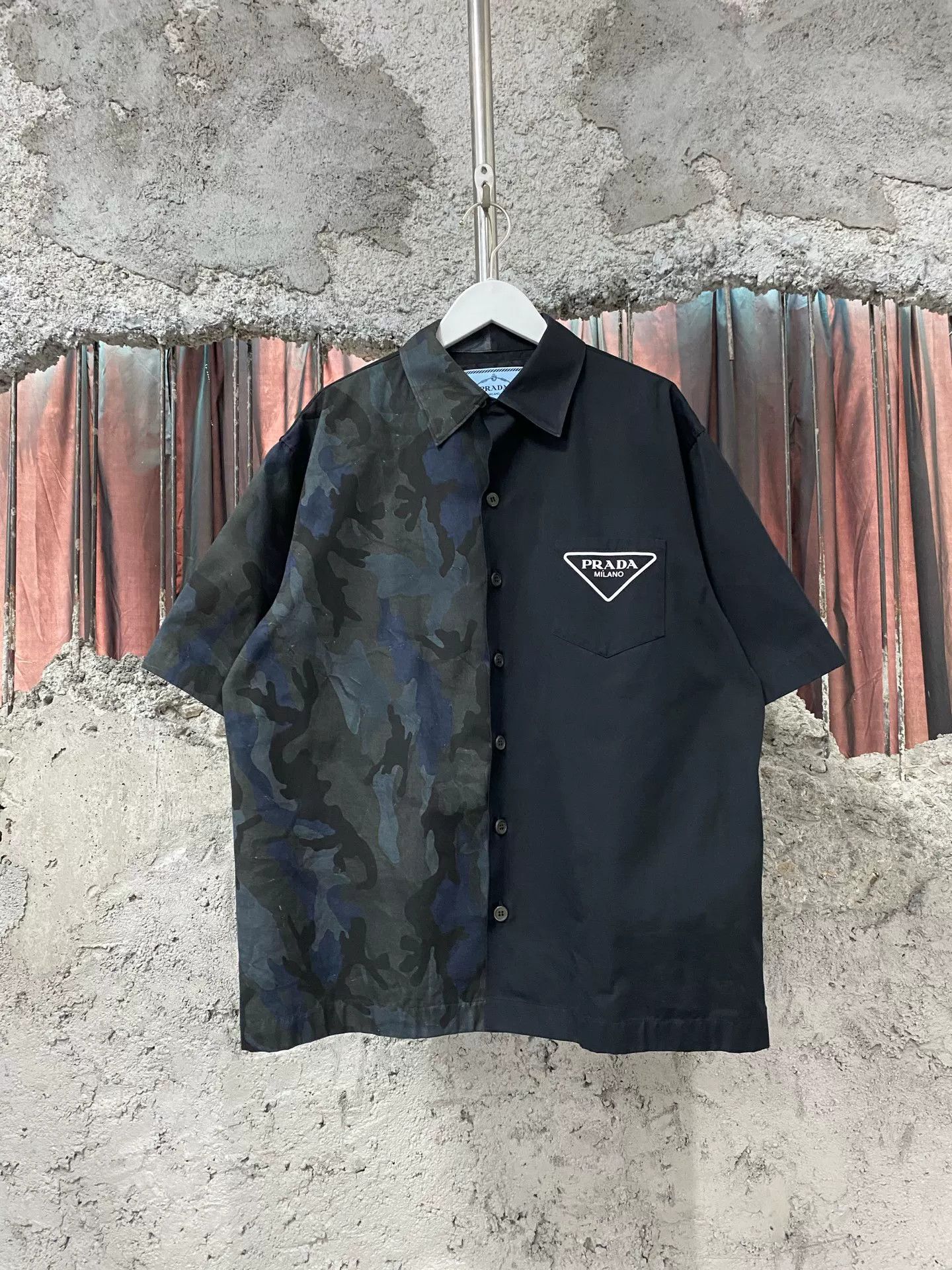 Prada Prada Camouflage Patchwork Button Up Shirt Size M Size US M / EU 48-50 / 2 - 2 Thumbnail