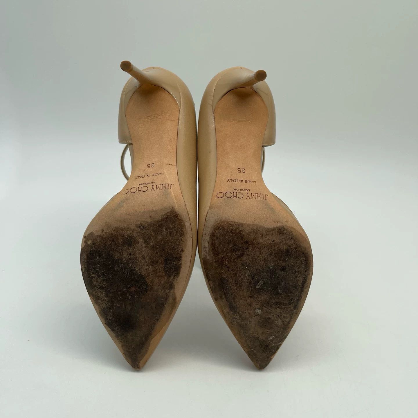 Jimmy Choo Jimmy Choo Beige Leather Ankle Strap Pumps Size 35 Size US 5 / IT 35 - 8 Thumbnail