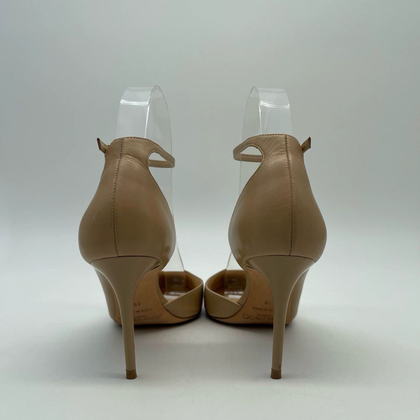 Jimmy Choo Jimmy Choo Beige Leather Ankle Strap Pumps Size 35 Size US 5 / IT 35 - 4 Thumbnail