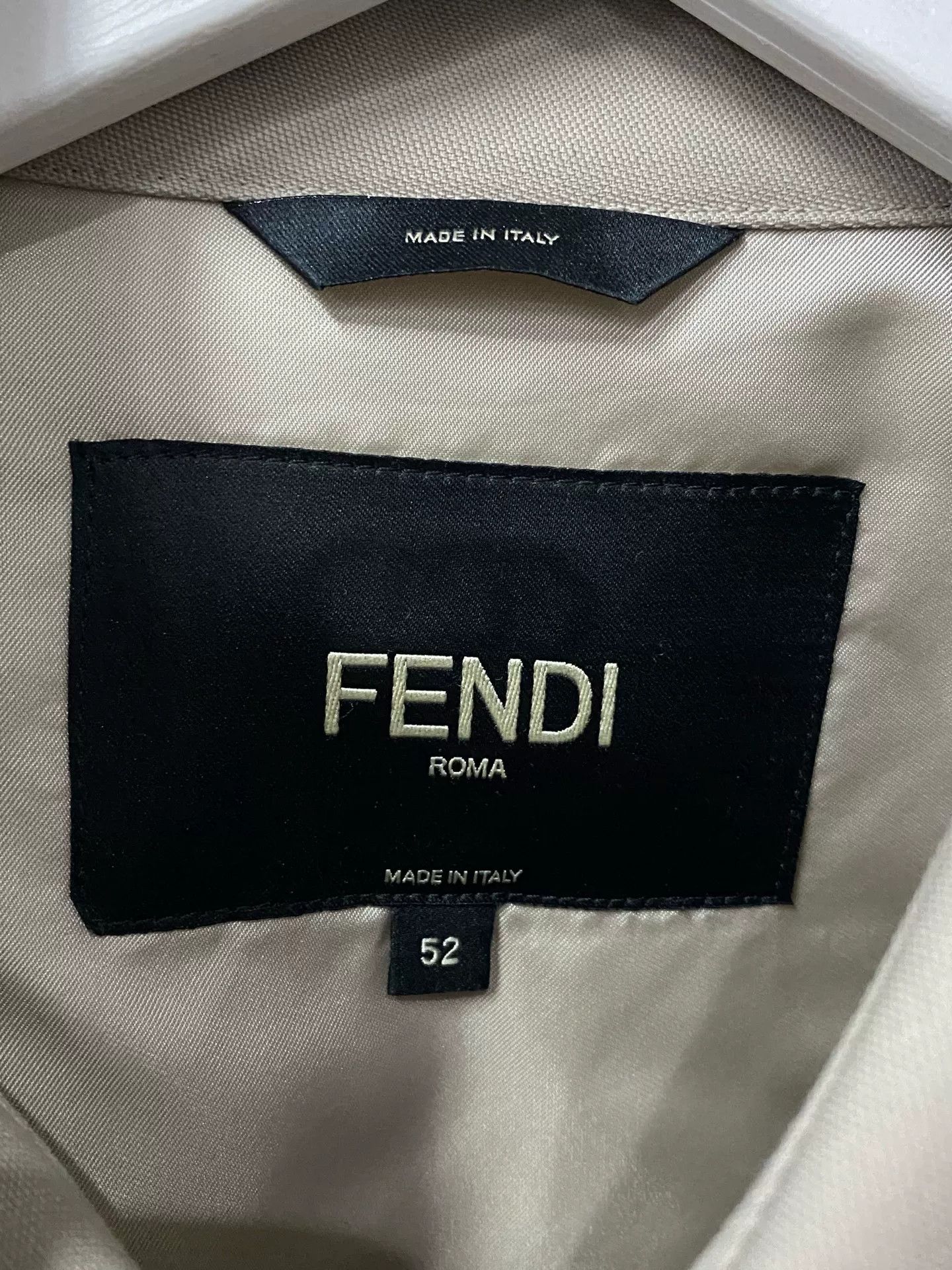 Fendi Fendi Beige Button Up Shirt Size L Size US L / EU 52-54 / 3 - 6 Thumbnail